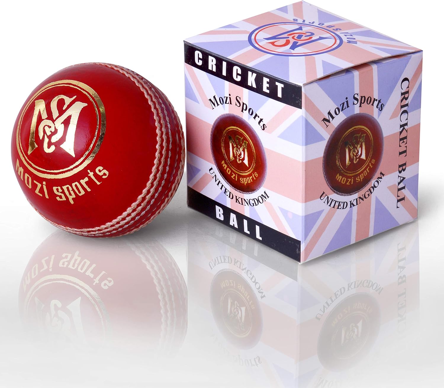 Mozi Sports Leather Cricket Ball 5.50oz