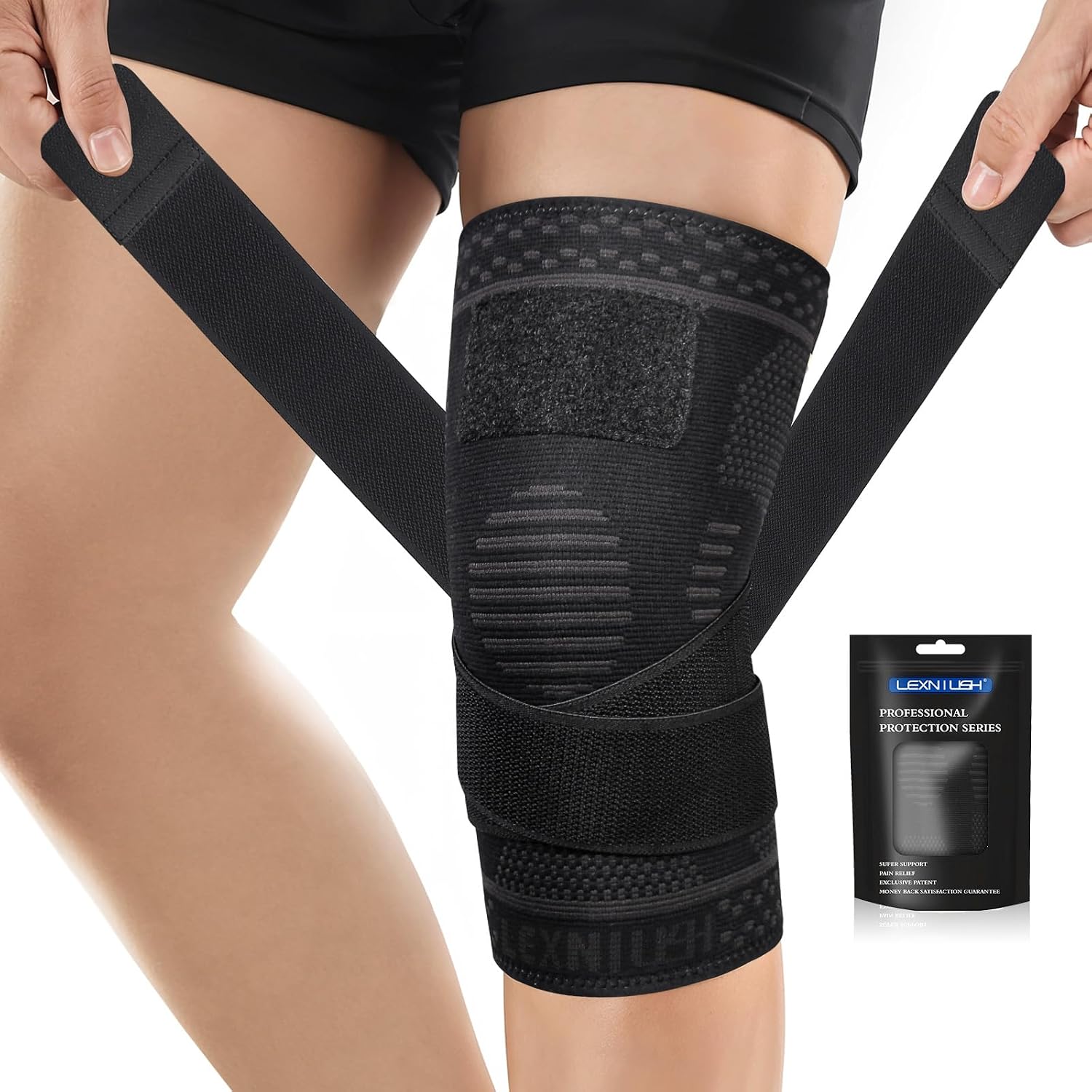 Thumbnail 6 de Lexniush Kniebandage – verstellbare Kompression für Männer und Frauen, S-Größe