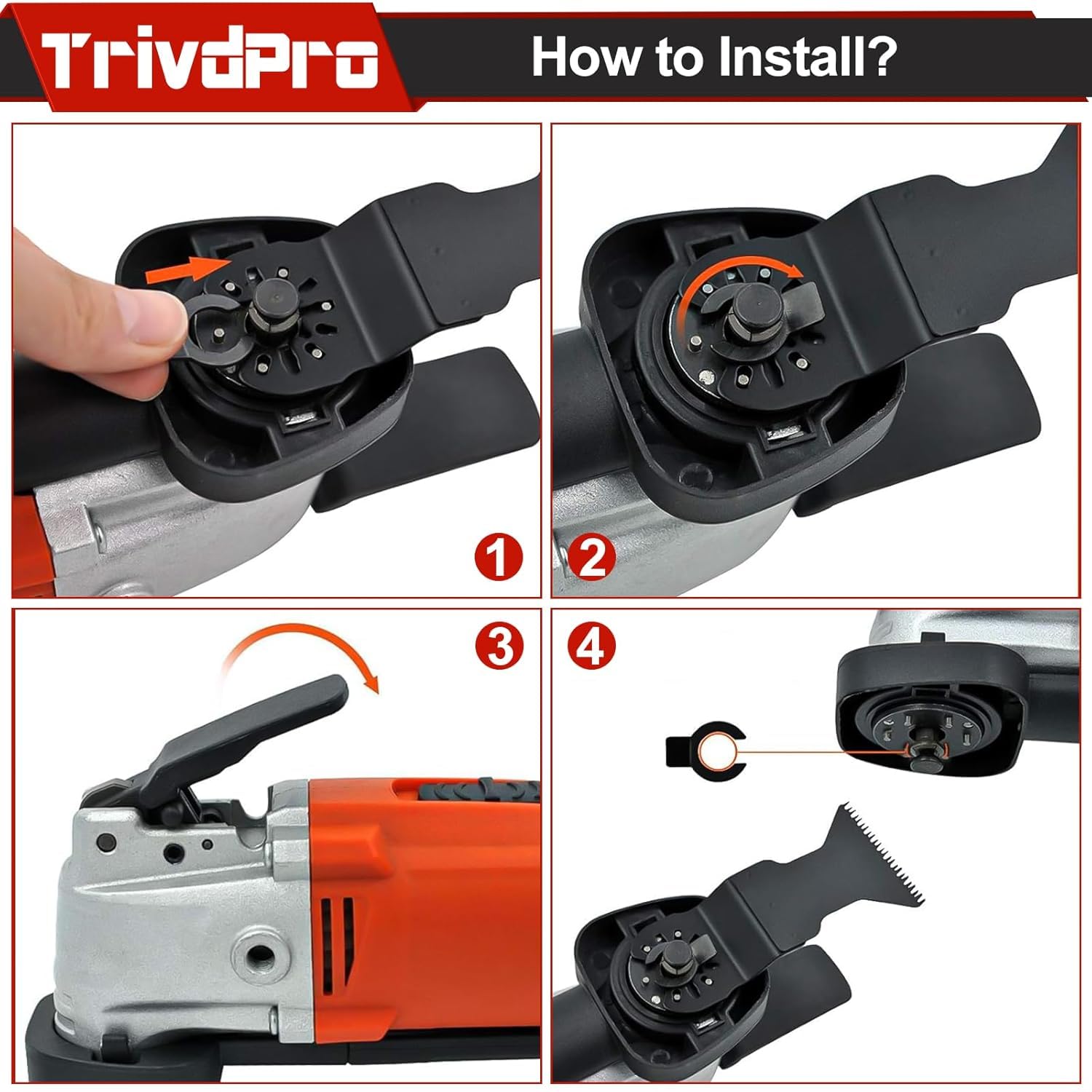 Thumbnail 6 de TrivdPro Titanium Multitool Blades 52-Piece Oscillating Tool Set