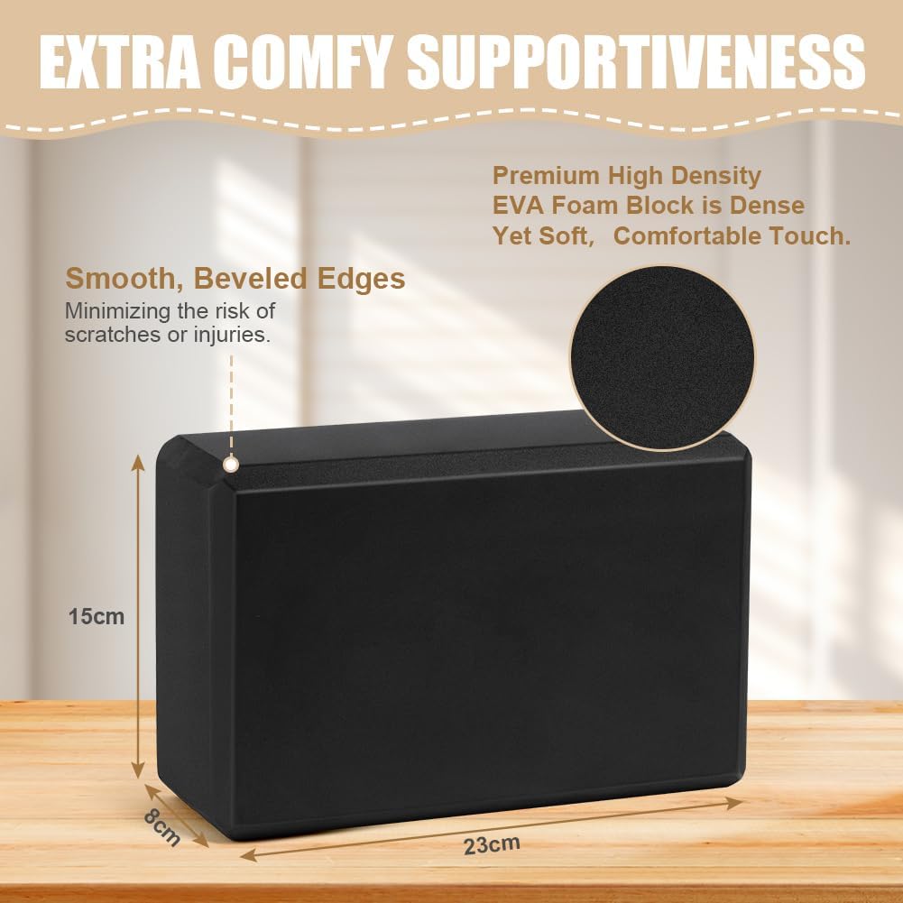 Thumbnail 1 de flintronic Yoga Blocks Set of 2 (Non-slip EVA foam) for Yoga, Pilates & Home Workouts