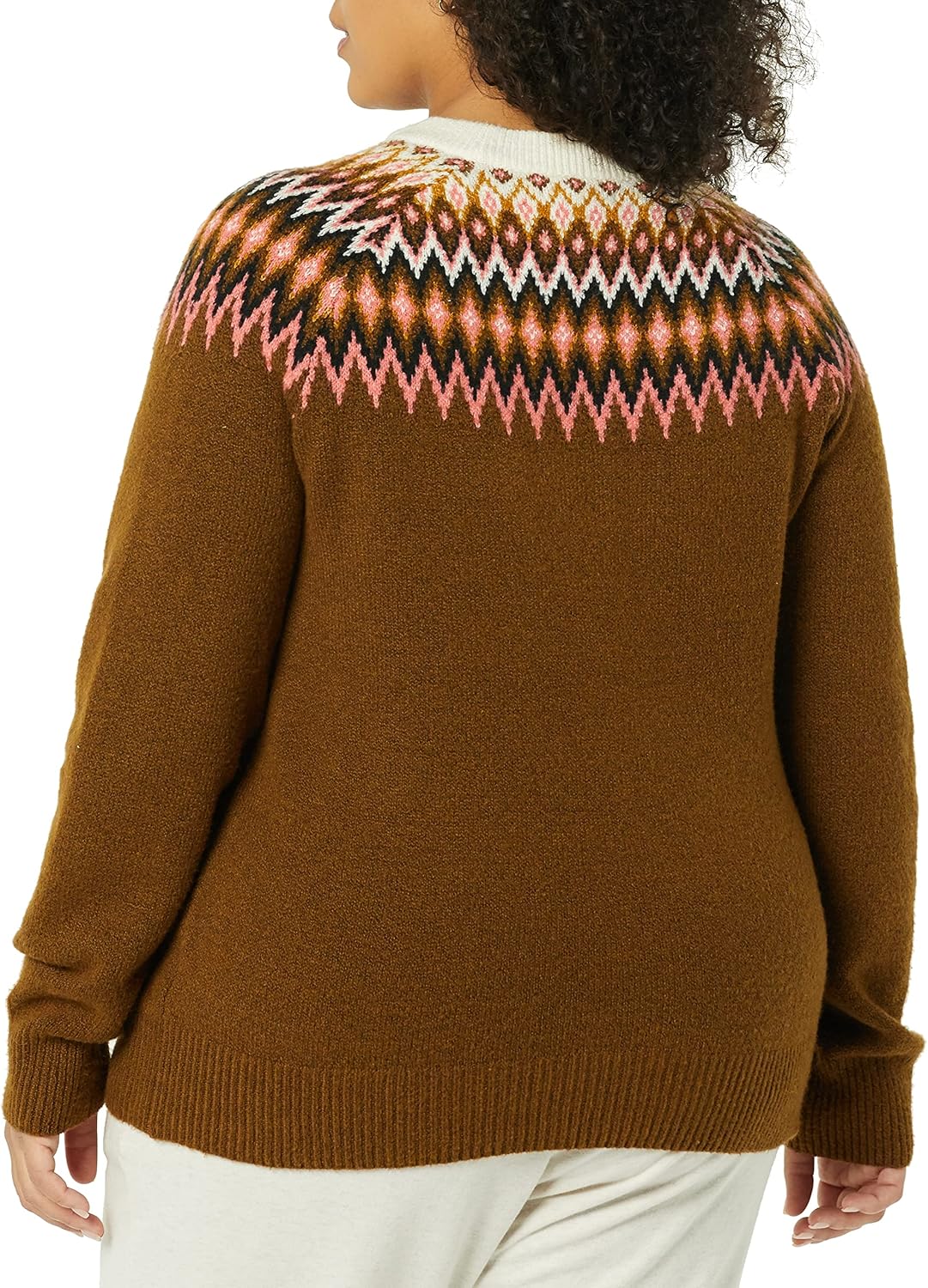 Thumbnail 3 de Amazon Essentials Damen Soft-Touch-Pullover mit Rundhalsausschnitt und Fair-Isle-Muster