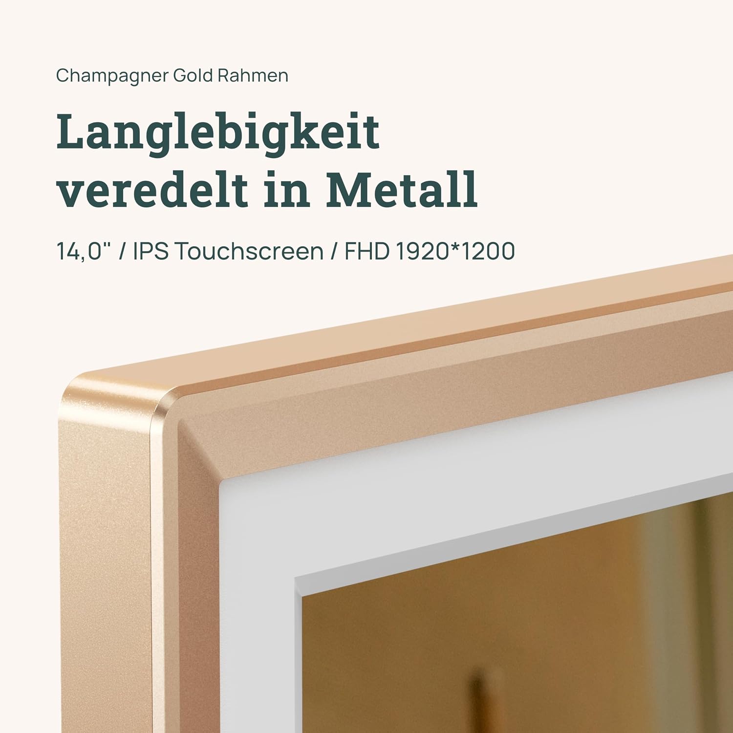 Detalle 2 de ARZOPA D14 14 Zoll Metall Digitaler Bilderrahmen mit Touchscreen & kostenlosem Cloud Storage