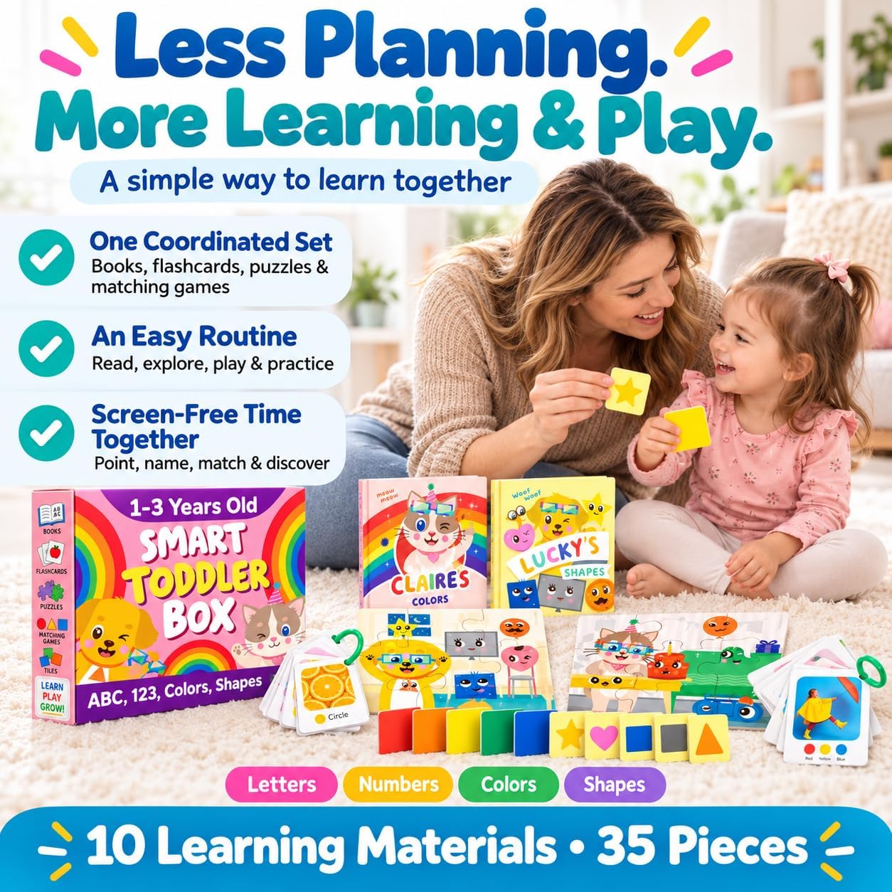 Thumbnail 6 de TOYVENTIVE Smart Toddler Box: books, flash cards, and puzzles for ages 1+ to 3+