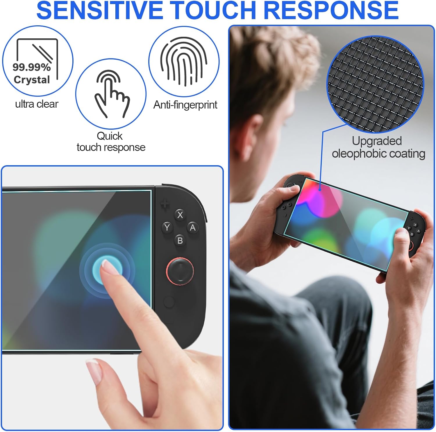 Thumbnail 6 de Teyomi 3-Pack Nintendo Switch 2 Screen Protectors