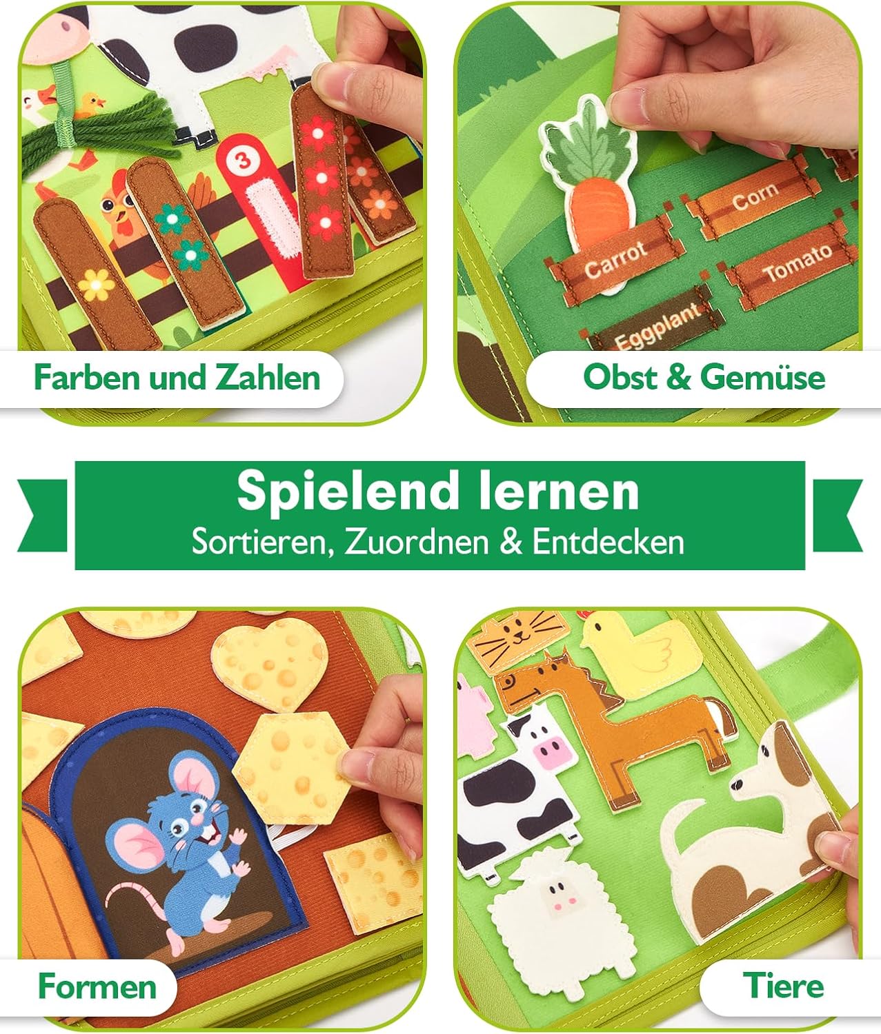 Thumbnail 5 de Hahaland Montessori Quiet Book Bauernhof – Quietbook für 1 Jahr