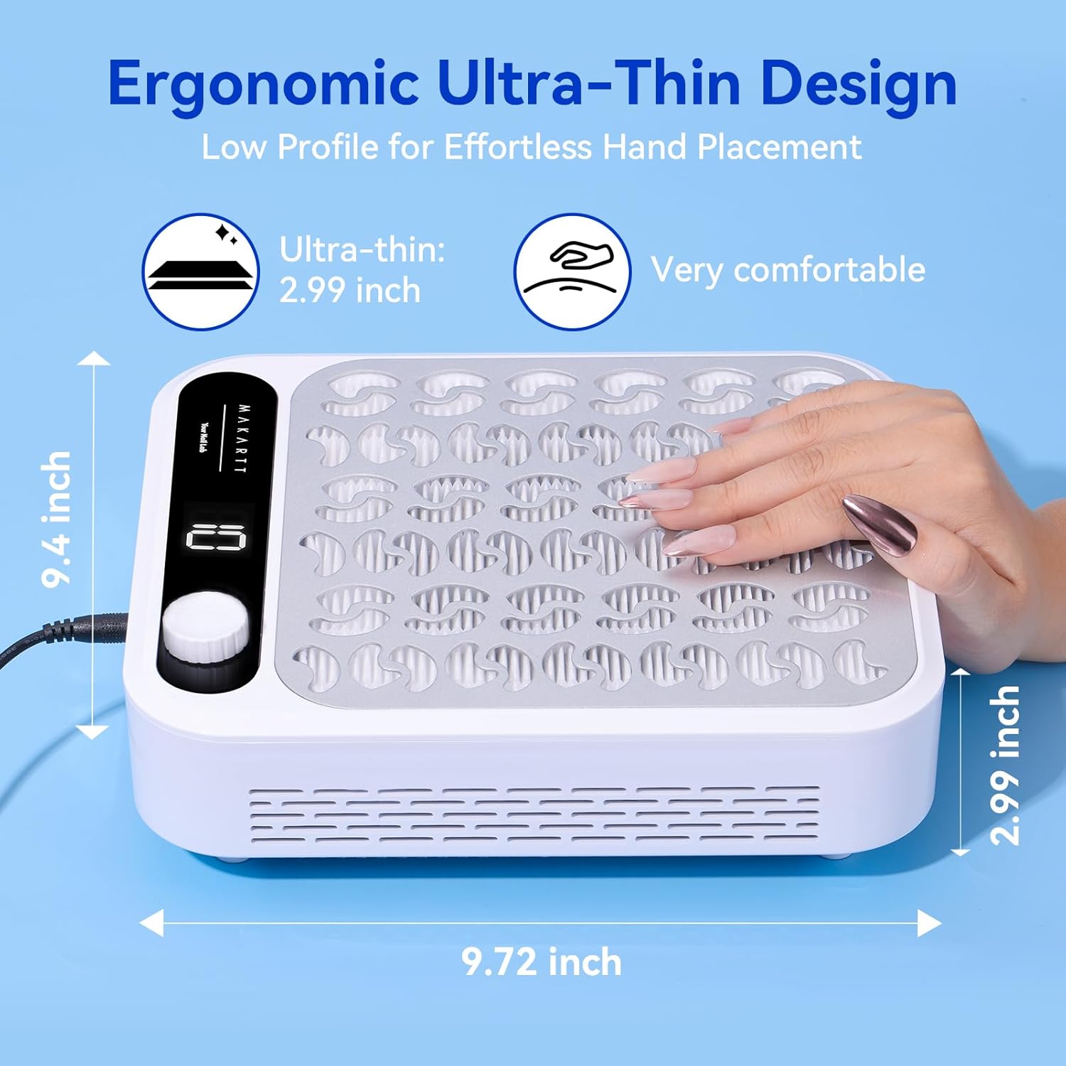 Thumbnail 5 de Makartt Nail Dust Collector (Larina) with Adjustable Suction, LED Display, and Reusable Filter