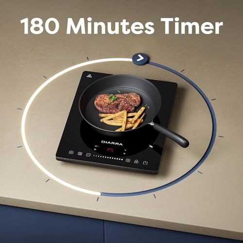 Detalle de CIARRA CBTIH1 2000W Induction Hob with 8 Modes and Sensor Touch Control