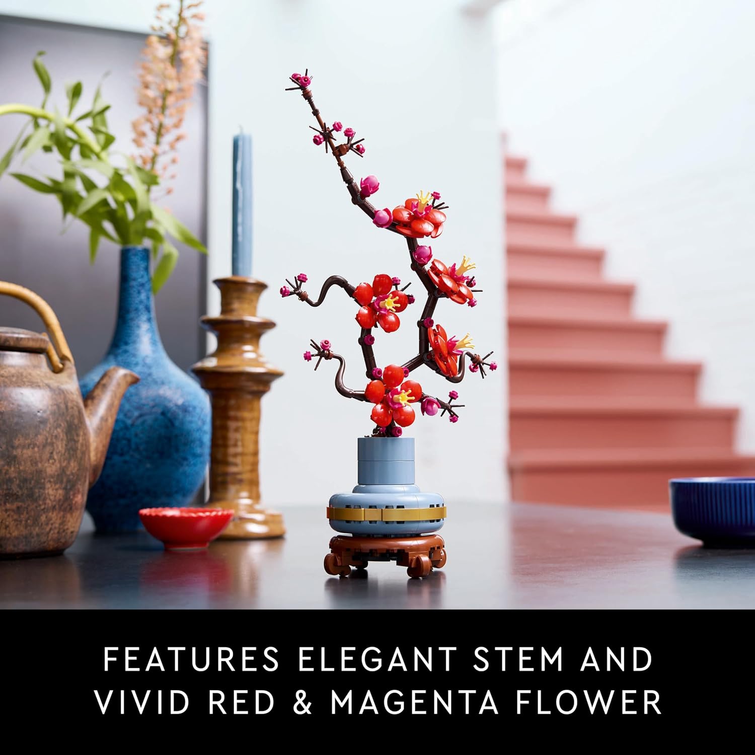 Detalle de LEGO Botanicals Plum Blossom Set for Adults (10369) — Buildable Indoor Floral Display