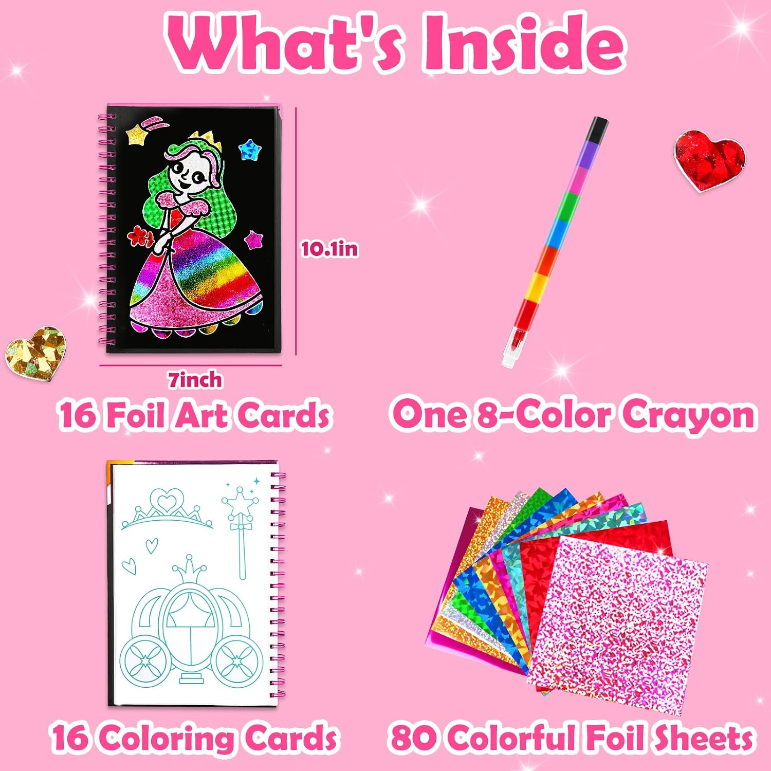 Thumbnail 3 de LIKYMO Foil Art craft book for kids 80 sheets