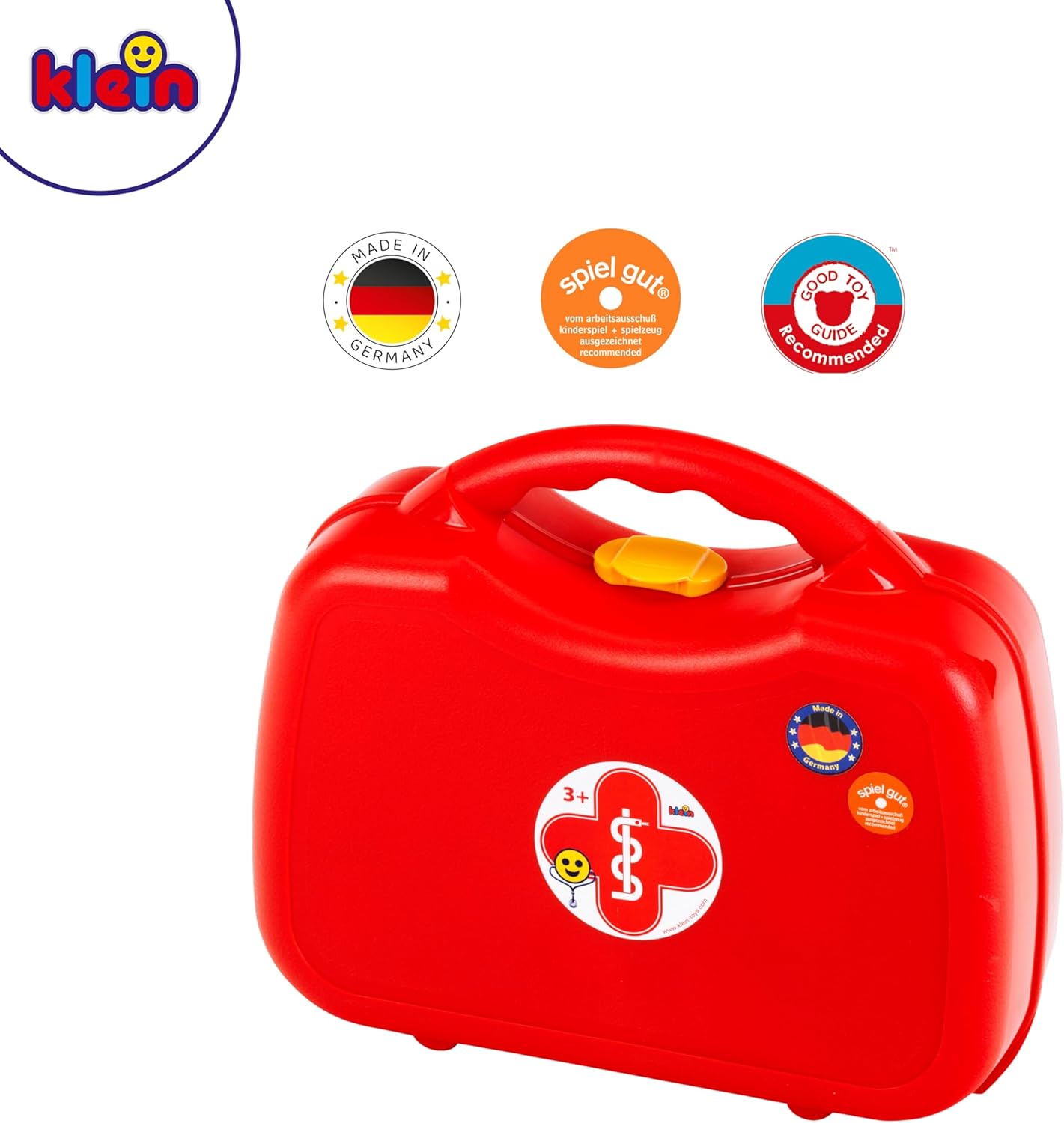 Detalle de Theo Klein 4383 Arztkoffer – 14-teiliges Doktor-Set mit Stethoskop, Thermometer & Tragegriff