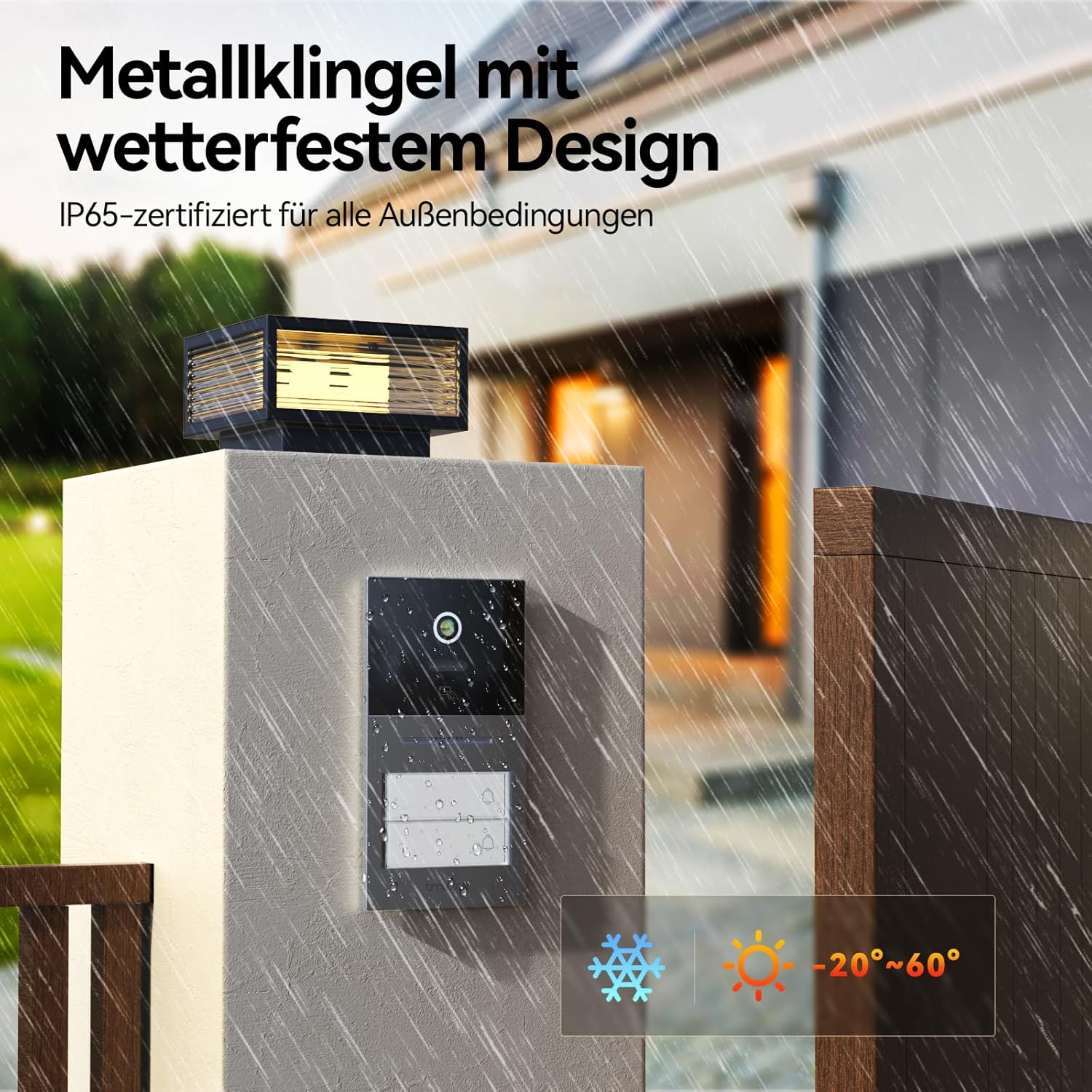 Thumbnail 2 de TMEZON WLAN Video-Türsprechanlage fürs 2‑Familienhaus mit 7" IP-Farb-Touchscreen, 1080P und 2‑Draht