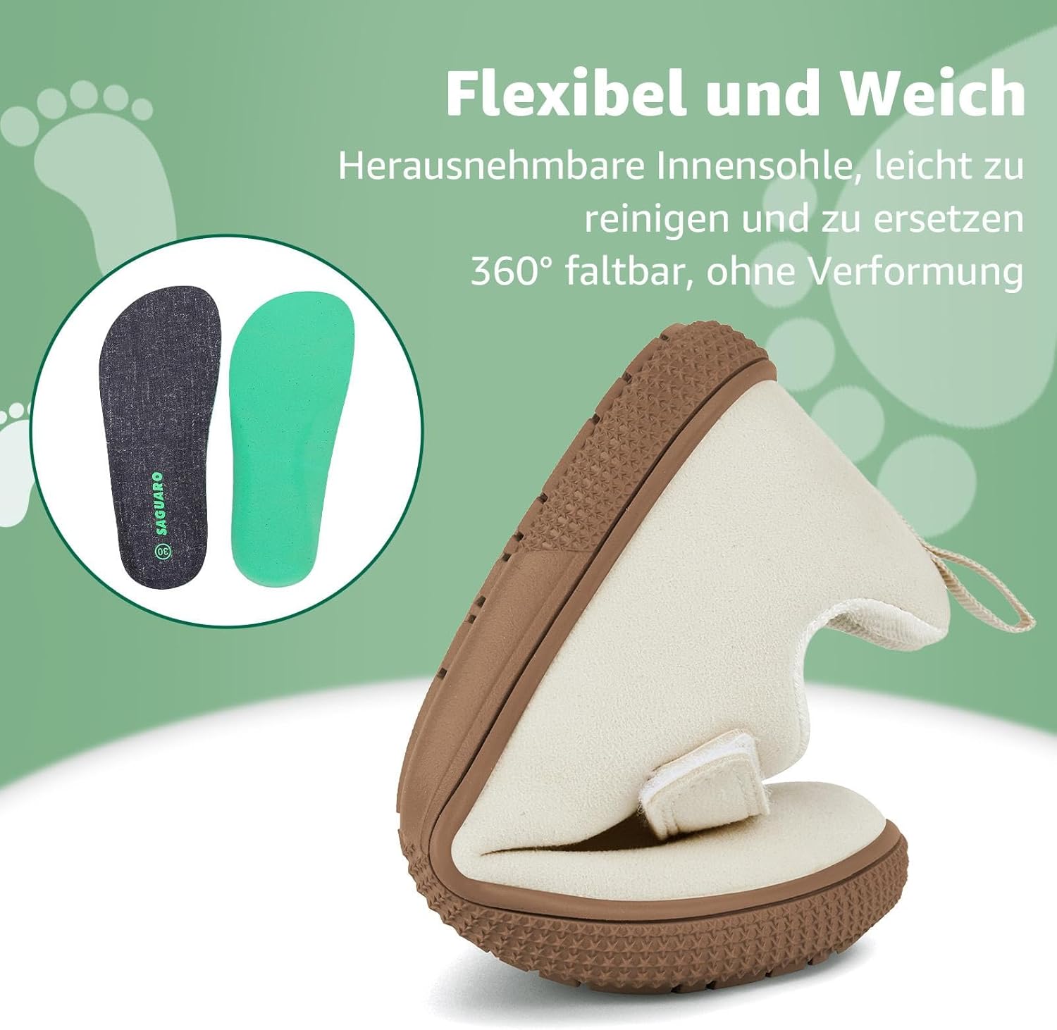 Thumbnail 5 de SAGUARO Barfußschuhe Kinder – Breiter Zehenraum, Klettverschluss und rutschfeste Sohle