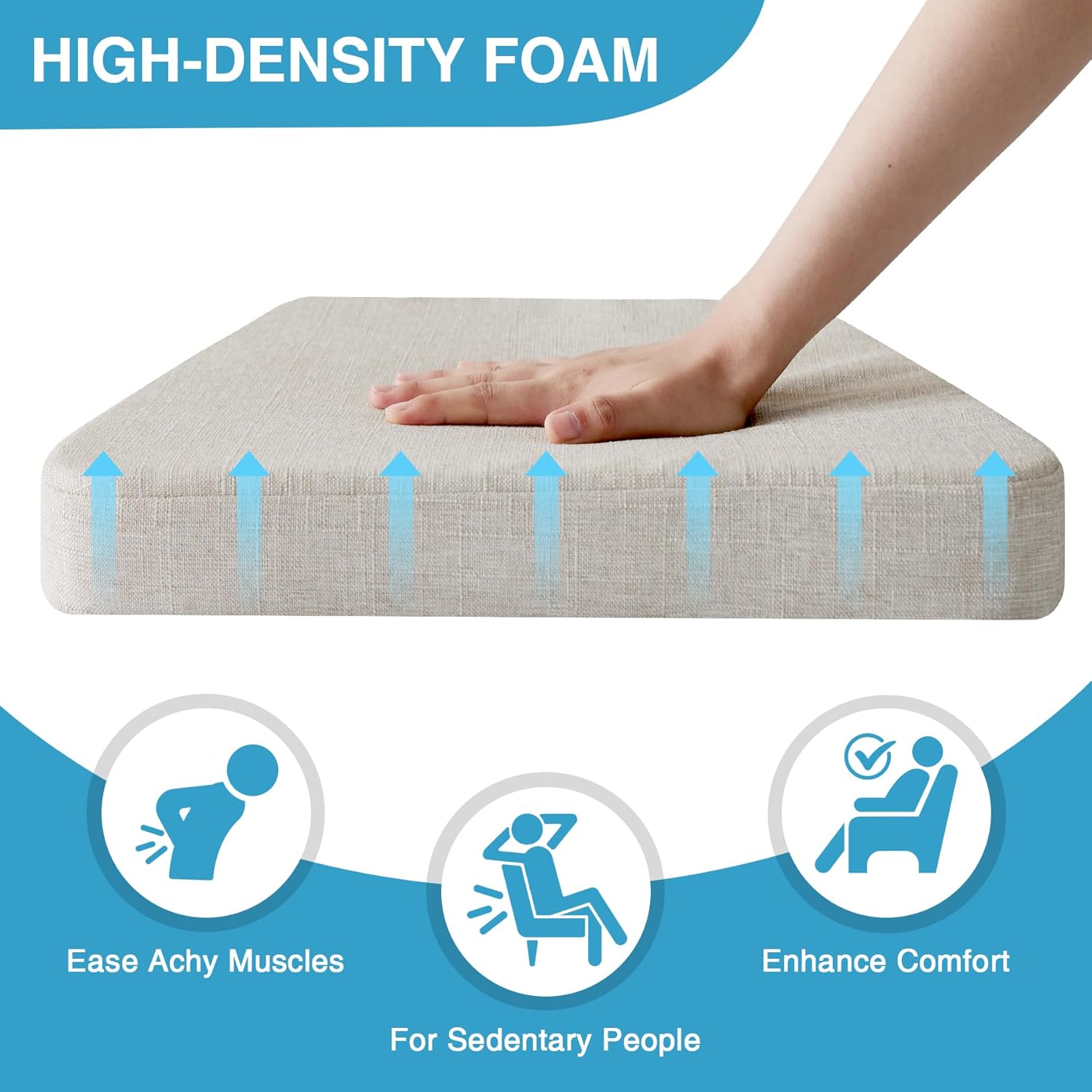 Thumbnail 2 de IASEAHK Chair Cushions 17" Beige