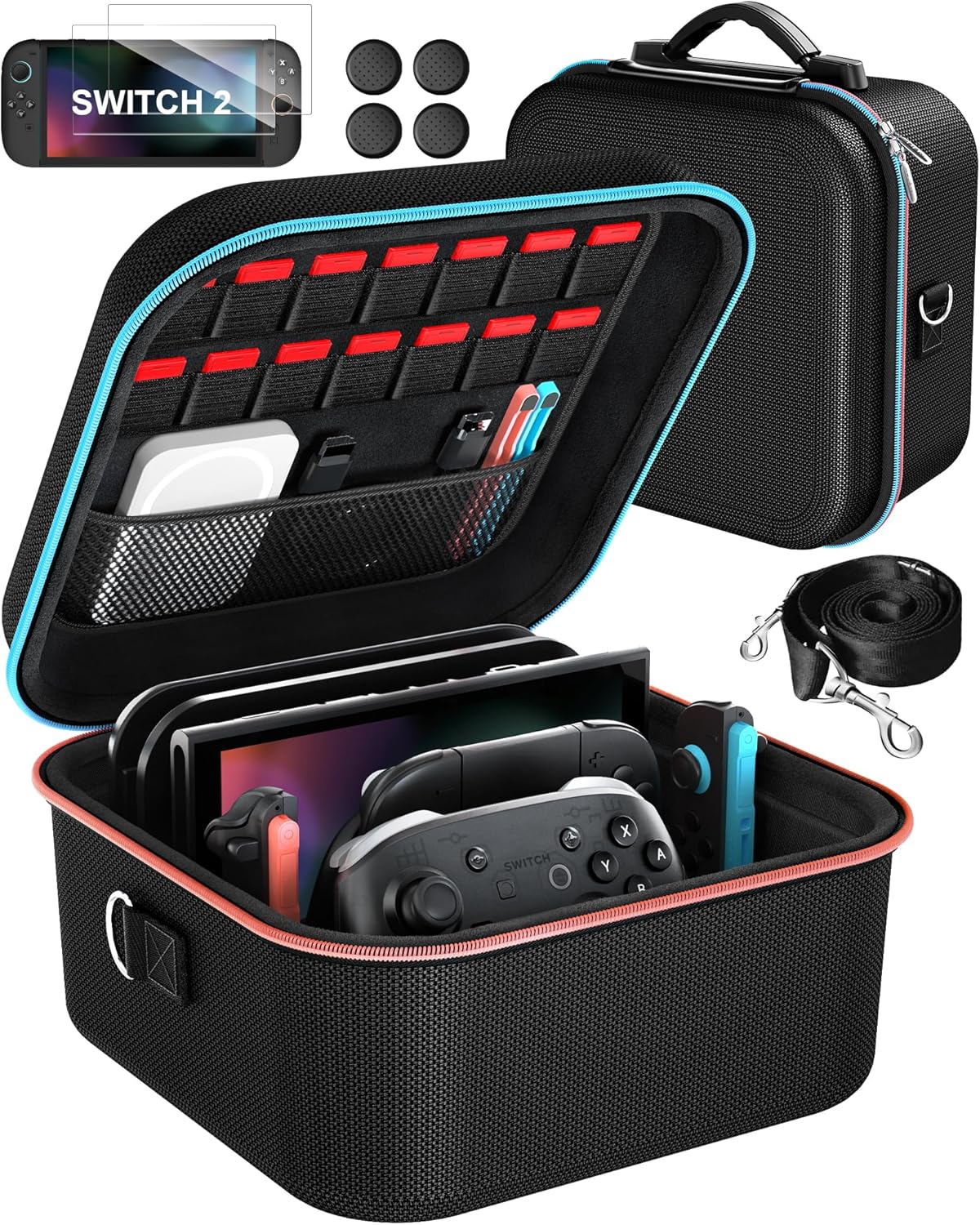 Detalle de ivoler Switch 2 case 14 game cartridges
