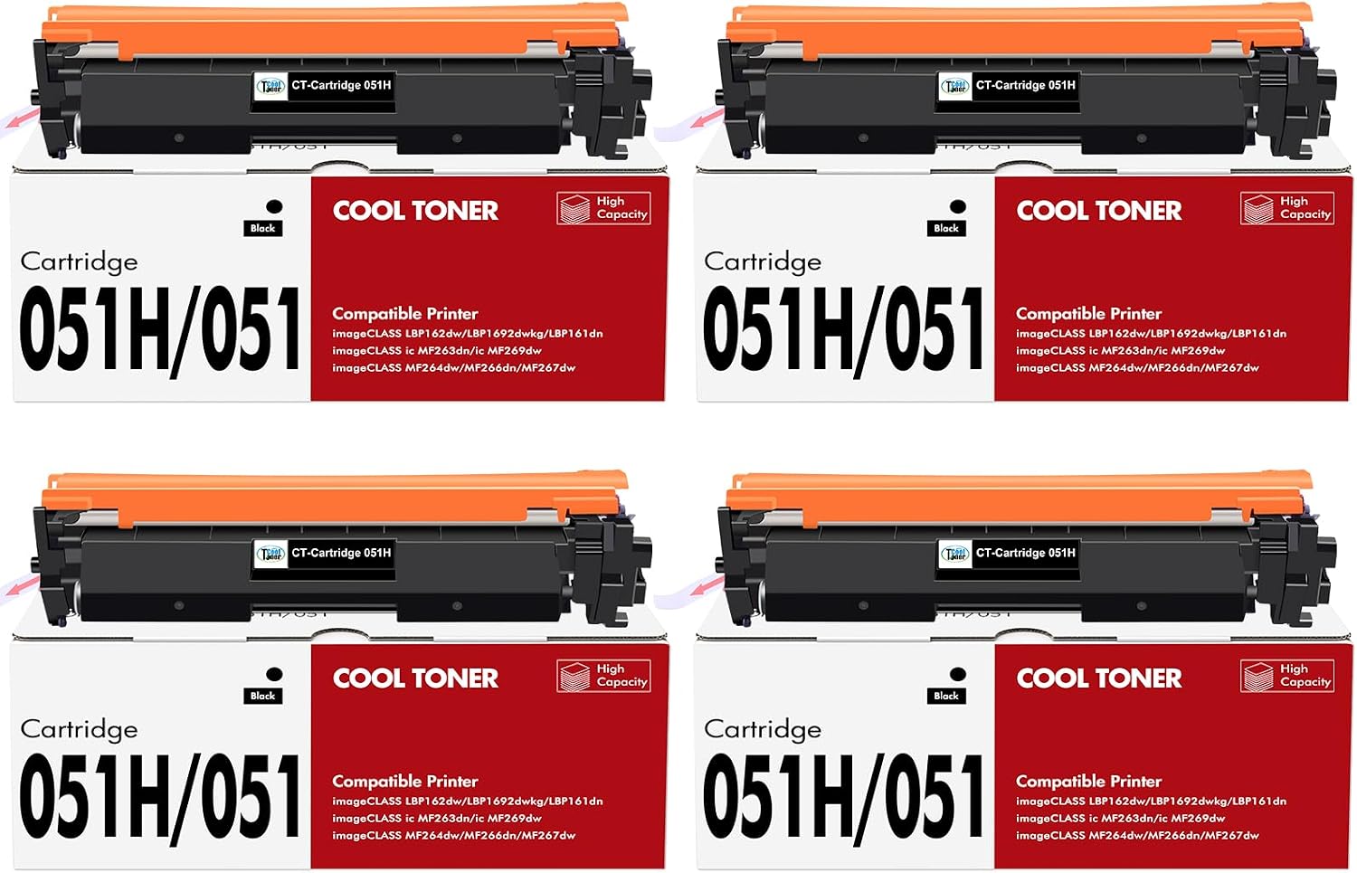 Thumbnail 6 de Cool Toner 051H 4-Pack Black Compatible Toner Cartridges for Canon
