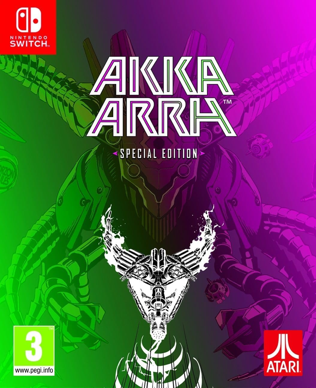 Detalle de Akka Arrh Special Edition for Nintendo Switch – arcade shooter with papercraft cabinets and 50 levels