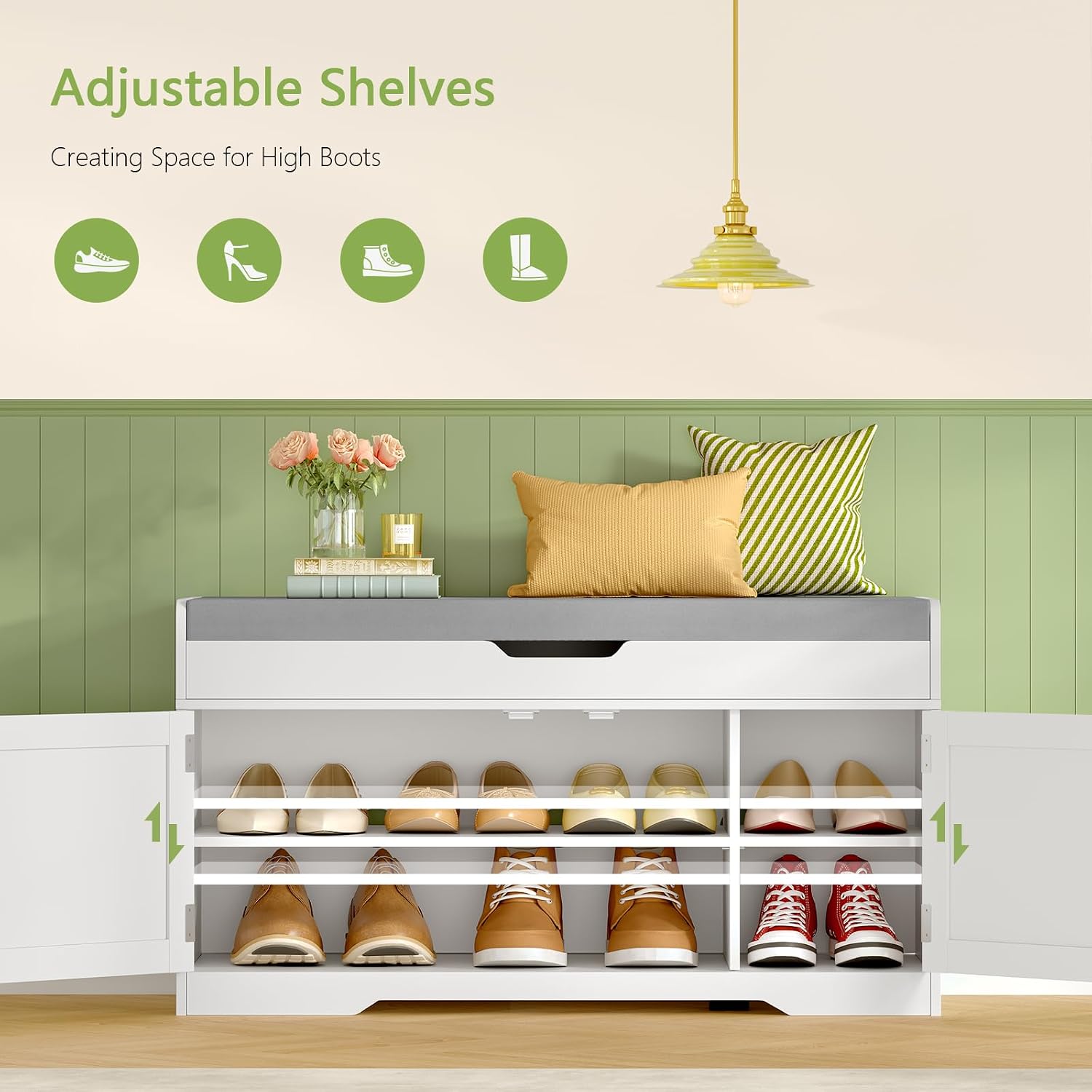 Detalle de TEENFON Storage Bench, White