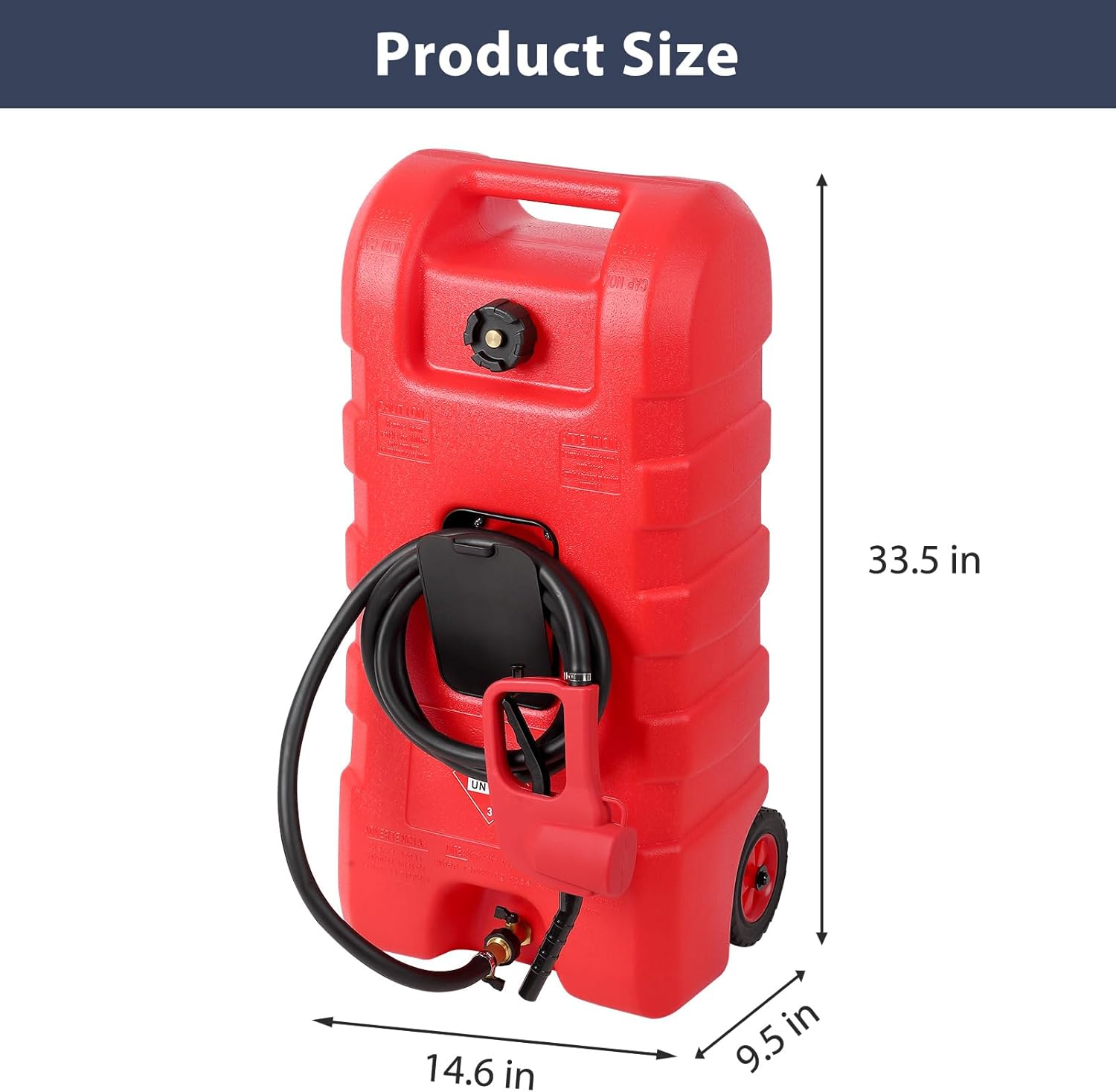 Thumbnail 6 de GAOMON Fuel Caddy 15 Gallon Portable Gas Tank with Siphon Pump and 10ft Hose