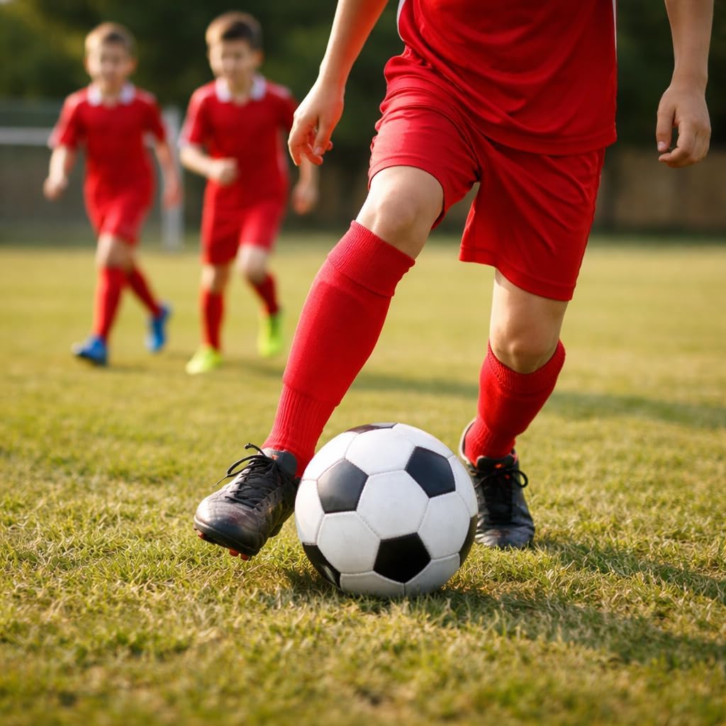 Detalle de COSHAL Kids Football Socks: Knee-High Comfort for Young Athletes