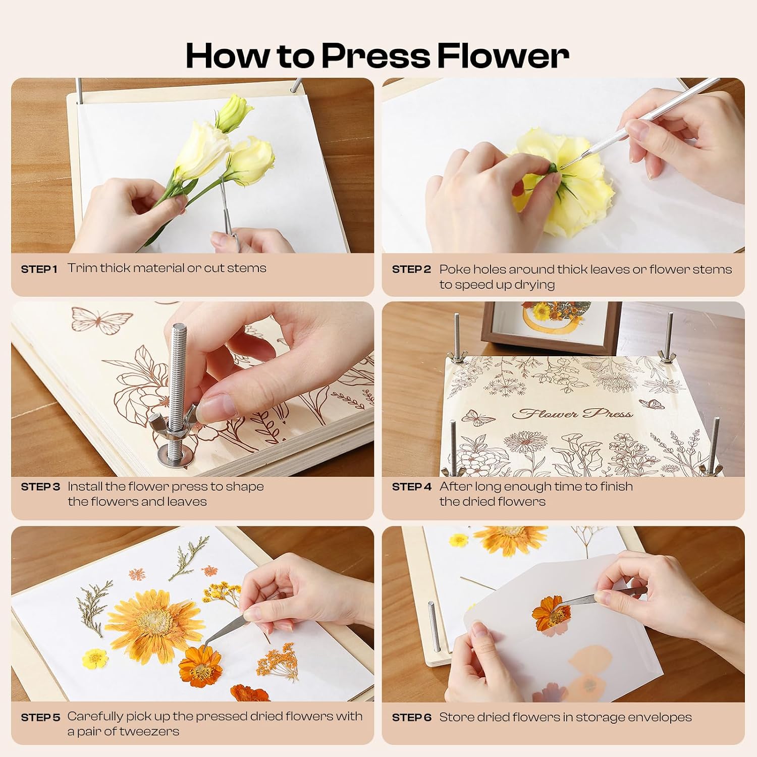 Thumbnail 3 de Caydo Flower Press, 11 x 11 inches