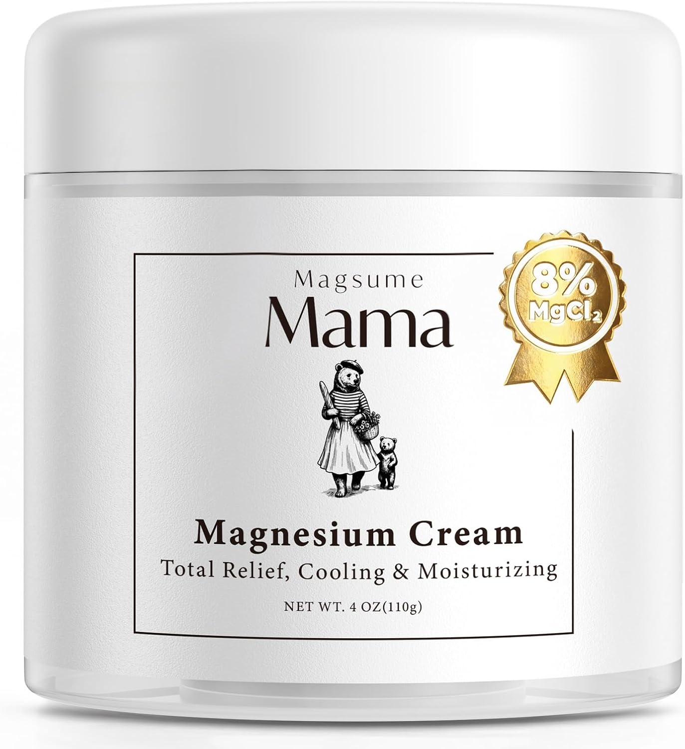 Detalle de Magsume Mama Mama-Bear Relief Cream MC01, 8% Magnesium with Arnica & MSM