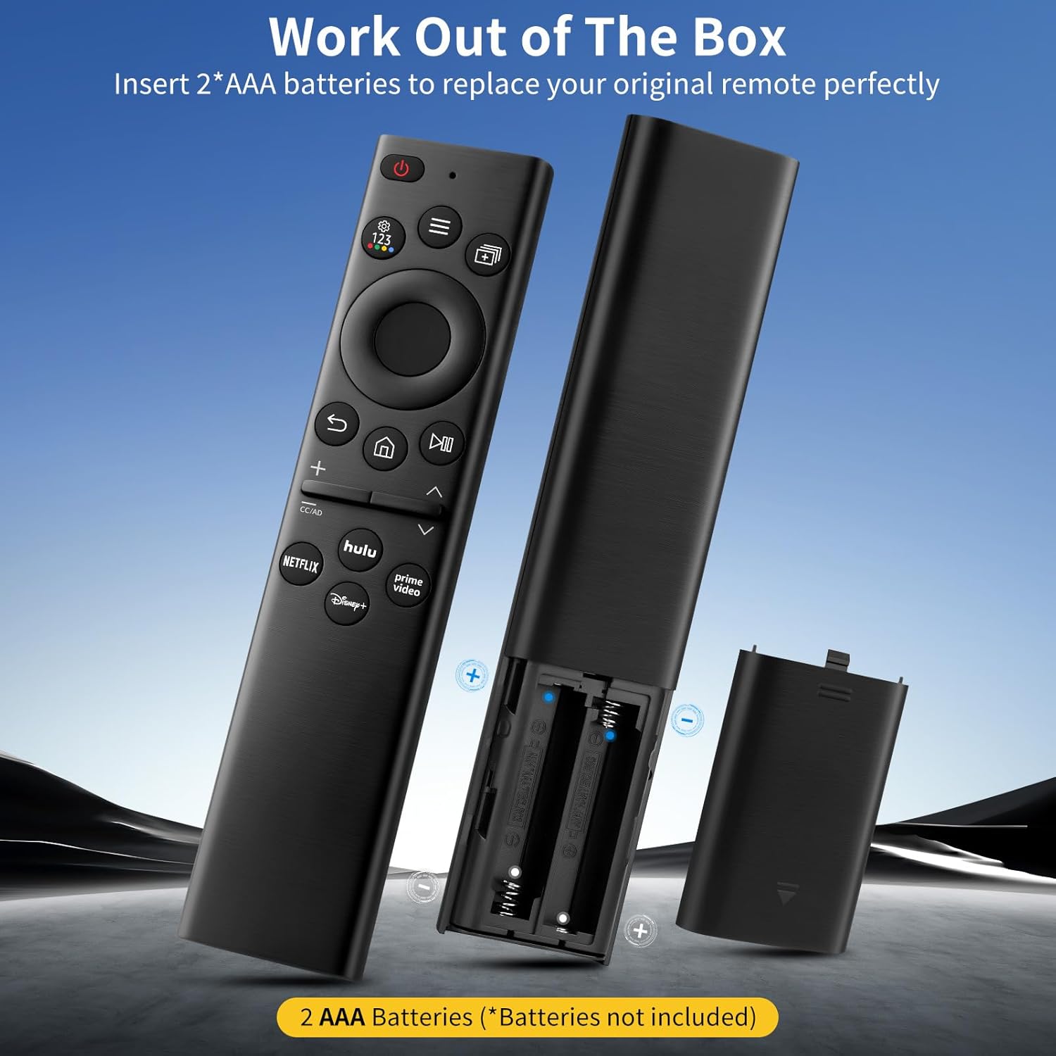 Thumbnail 6 de EWO'S (Pack of 2) Universal Remote Replacement for Samsung TV Frame Series (Solar/Crystal/Curved) — 2-Year Warranty