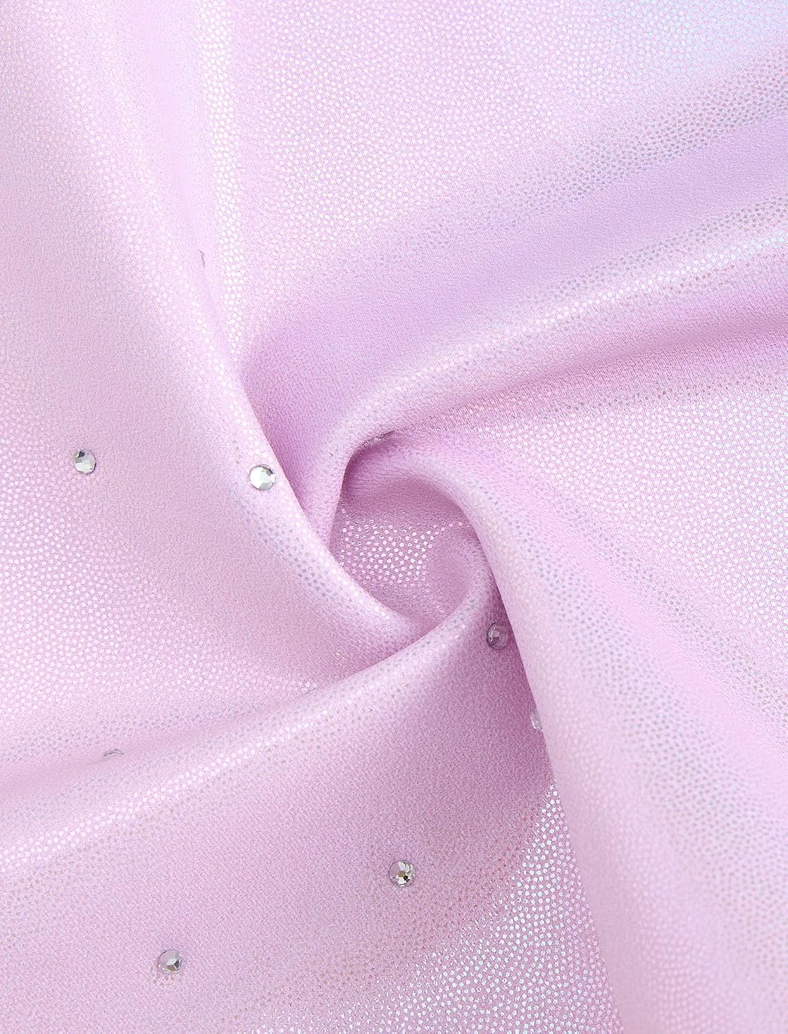 Detalle de Gogokids girls’ three-piece gymnastics set (sleeveless leotard, shorts & hairband) with gradient design