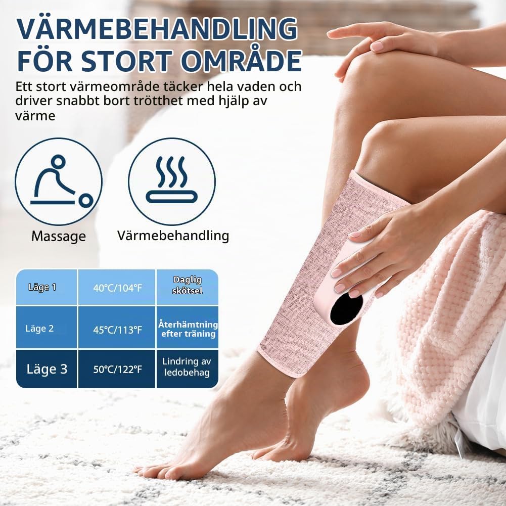 Detalle 2 de AOGOE 5172877 benmassageapparat med värme, tre lägen och justerbar intensitet