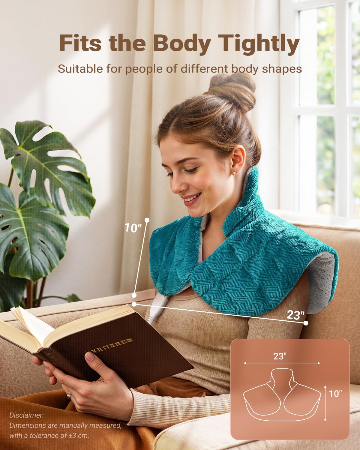 Thumbnail 6 de iDOO I-HAP07 Graphene-Infused Weighted Heating Pad for Neck, Shoulders & Back
