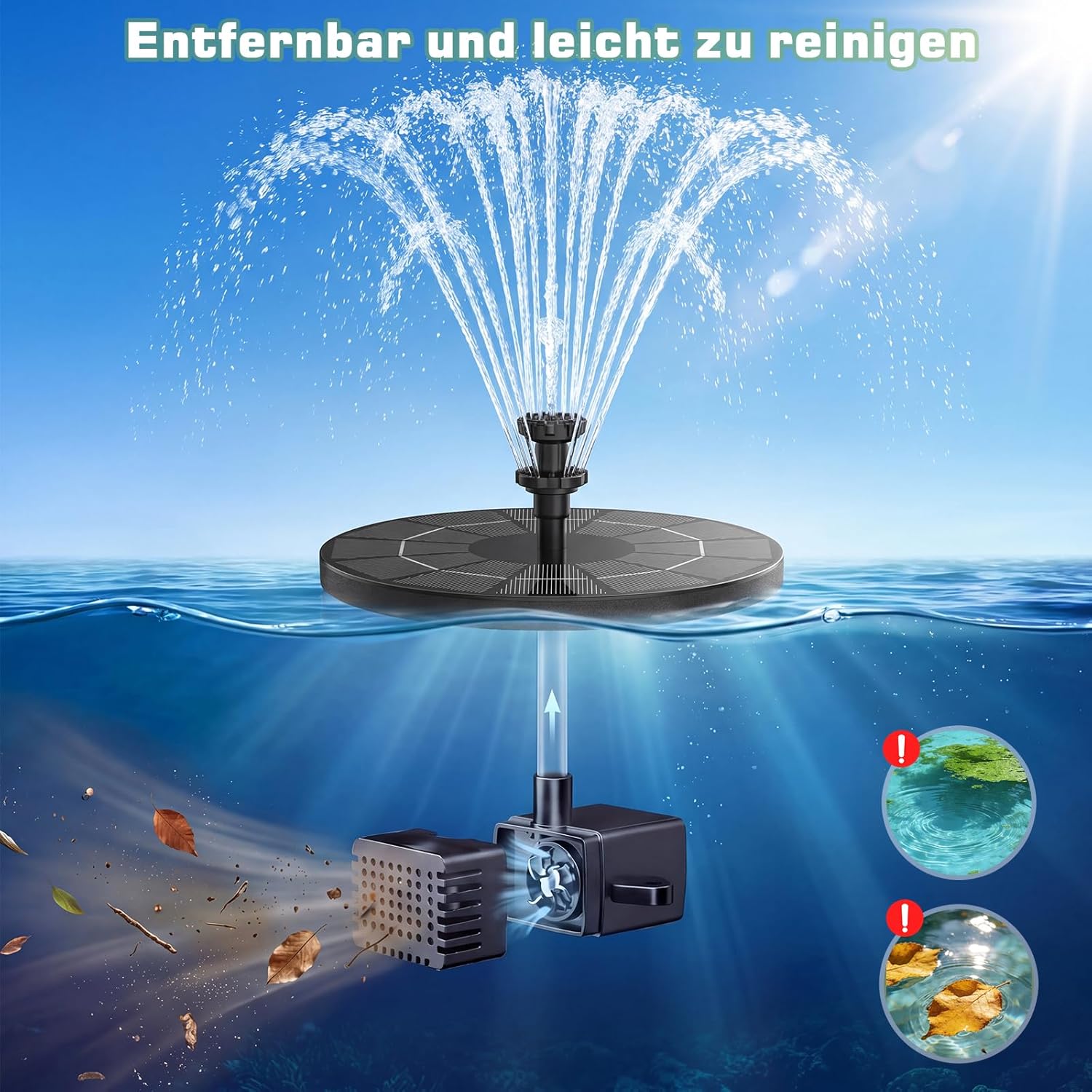 Thumbnail 6 de AISITIN Solar Springbrunnen 3,5 W