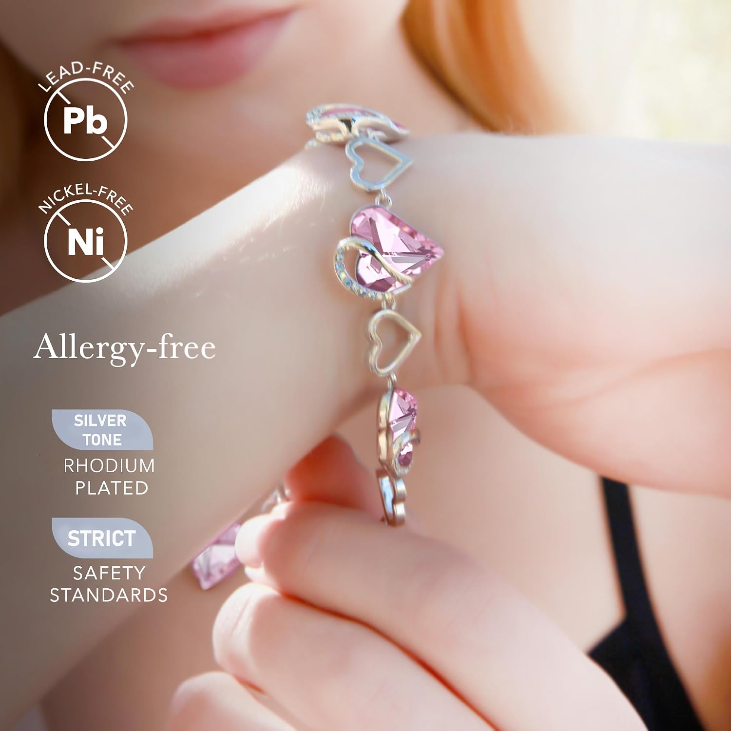 Detalle de Leafael Heart Bracelet with 7-Inch Chain