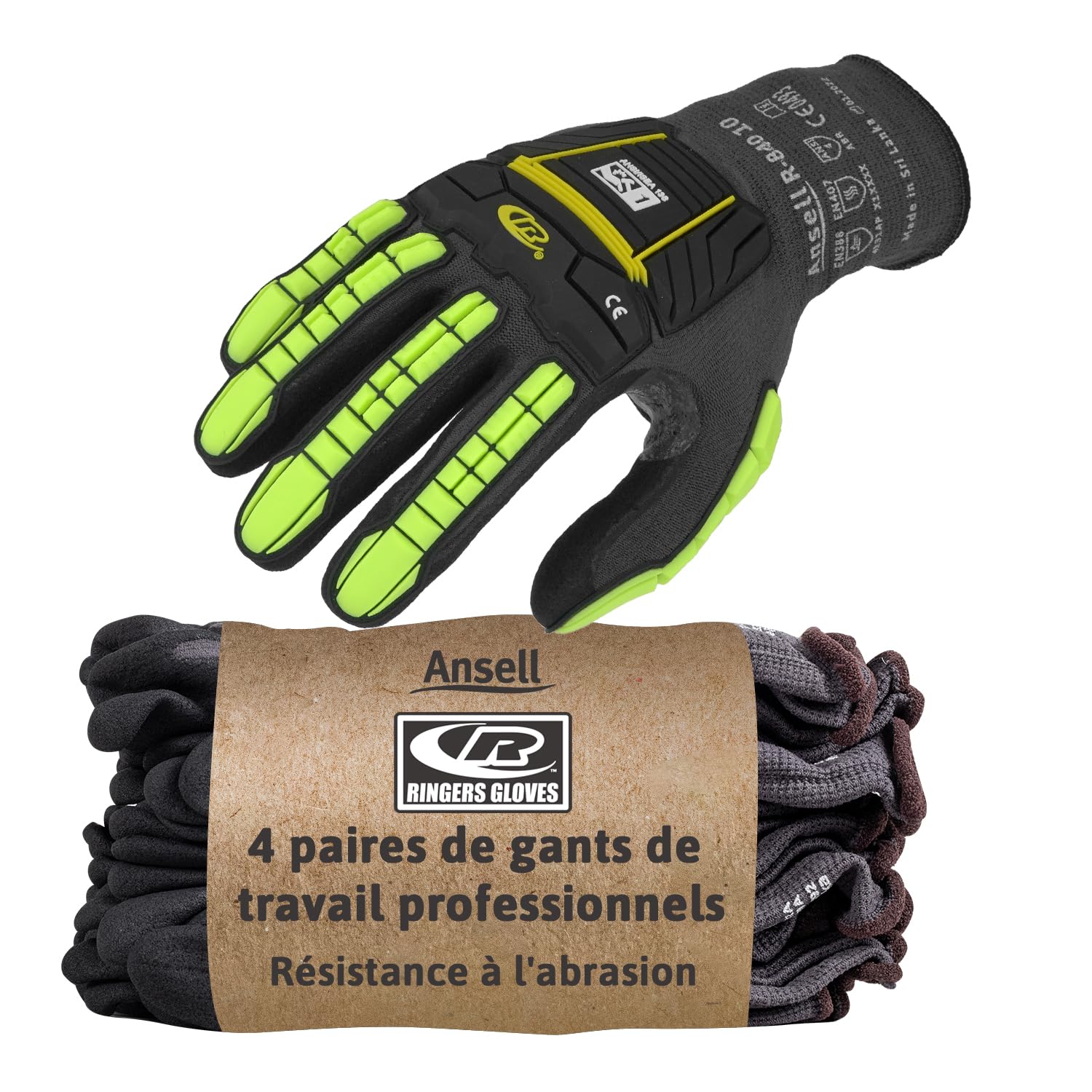 Thumbnail 6 de Ansell HyFlex 11-840 gants de travail taille L 12 paires 🧤