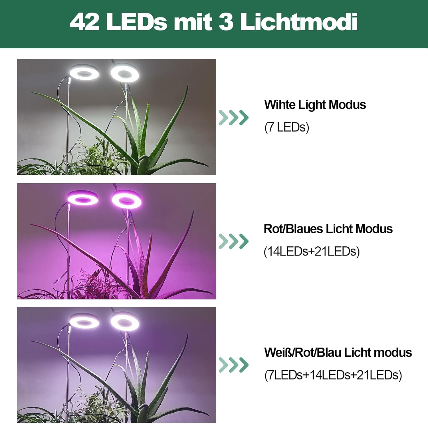 Thumbnail 4 de Qoolife Lámpara de Plantas 48 LED
