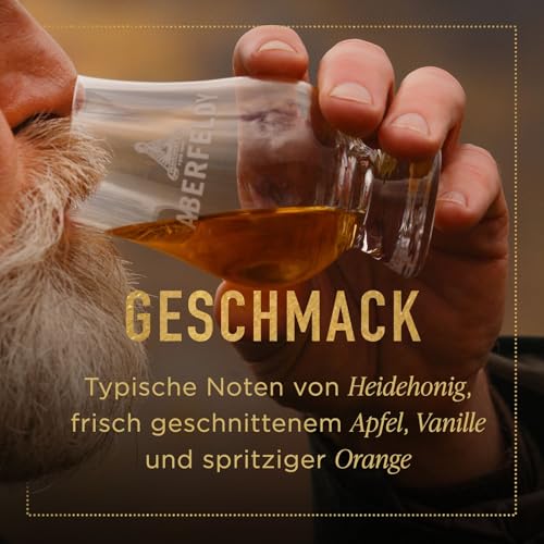 Detalle de Aberfeldy 12 Jahre Single Malt Scotch Whisky – 40% vol, 70 cl, vier Fassarten gereift