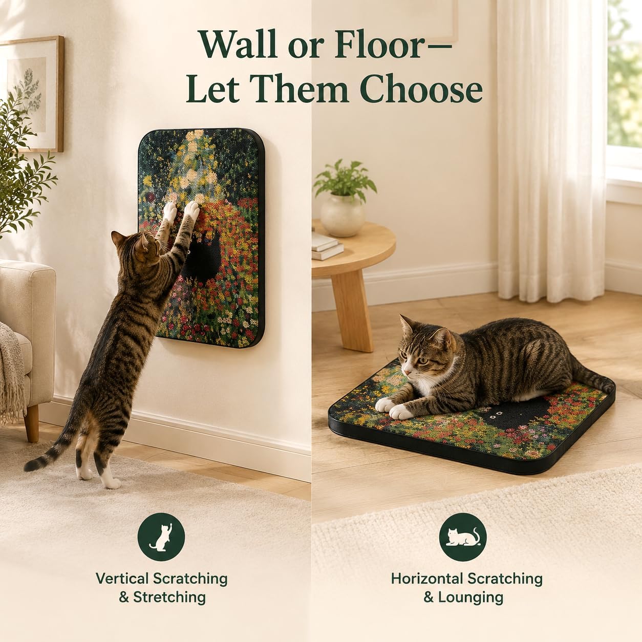Detalle 1 de LESISSMER Cat Scratching Board, 16.7 x 11 x 1 Inch