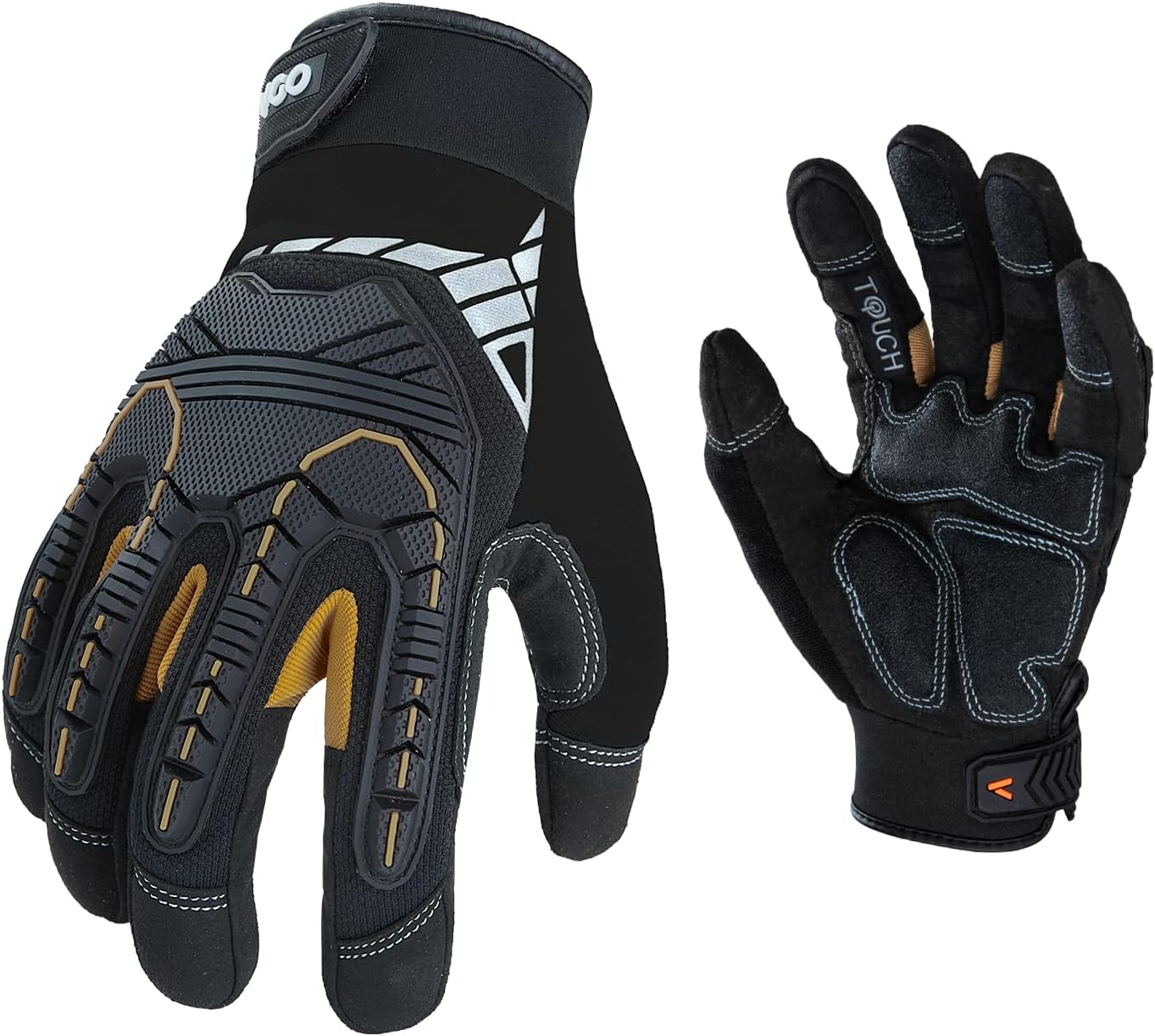 Thumbnail 6 de Vgo... Heavy Duty Work Gloves SL8849IP (Purple, S) – Synthetic Leather, Impact & Vibration Protection
