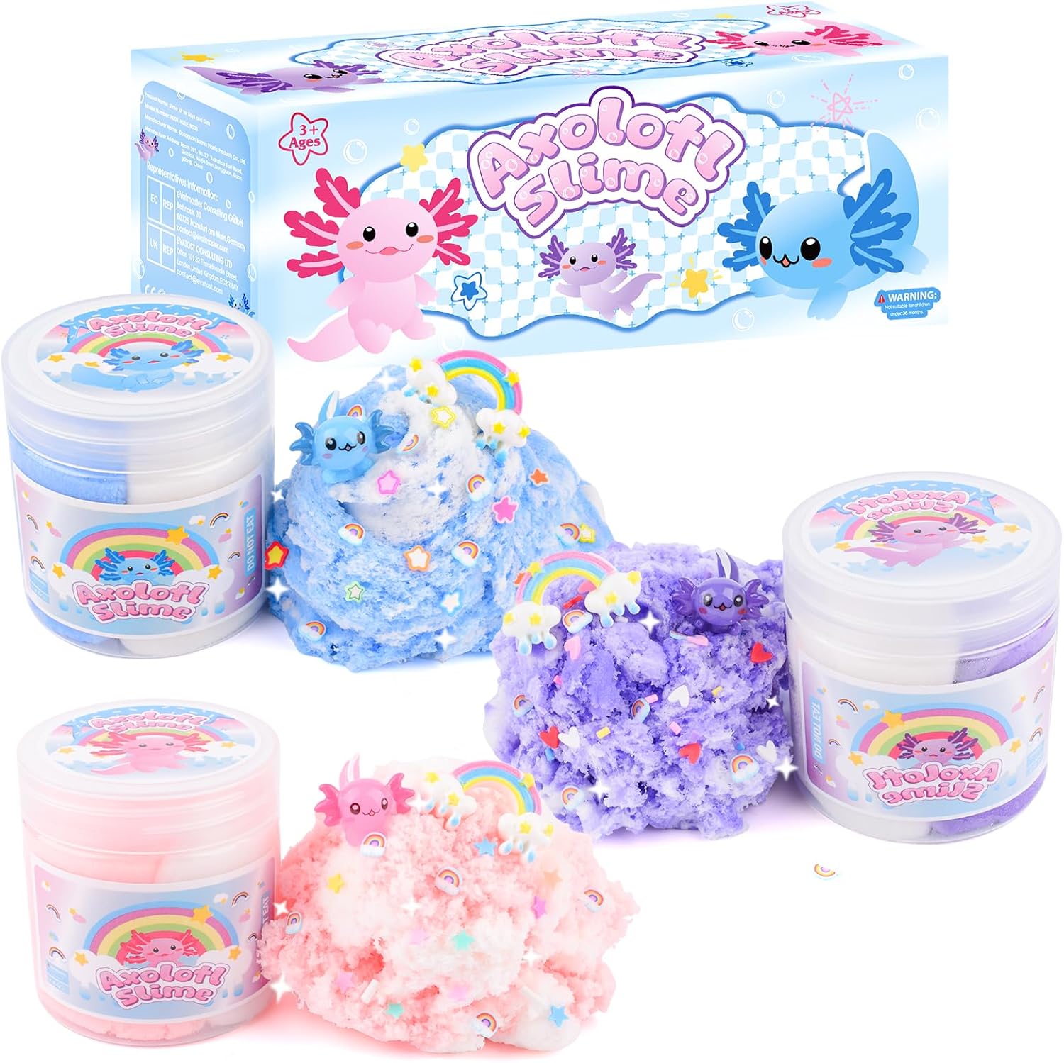 Thumbnail 5 de Axolotl Cloud Slime 3 Pack