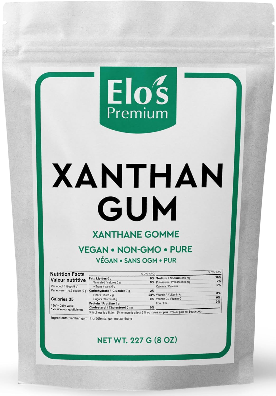 Detalle de Elo's Premium Xanthan Gum, 227 g, Food-Grade Thickener for Baking and Sauces