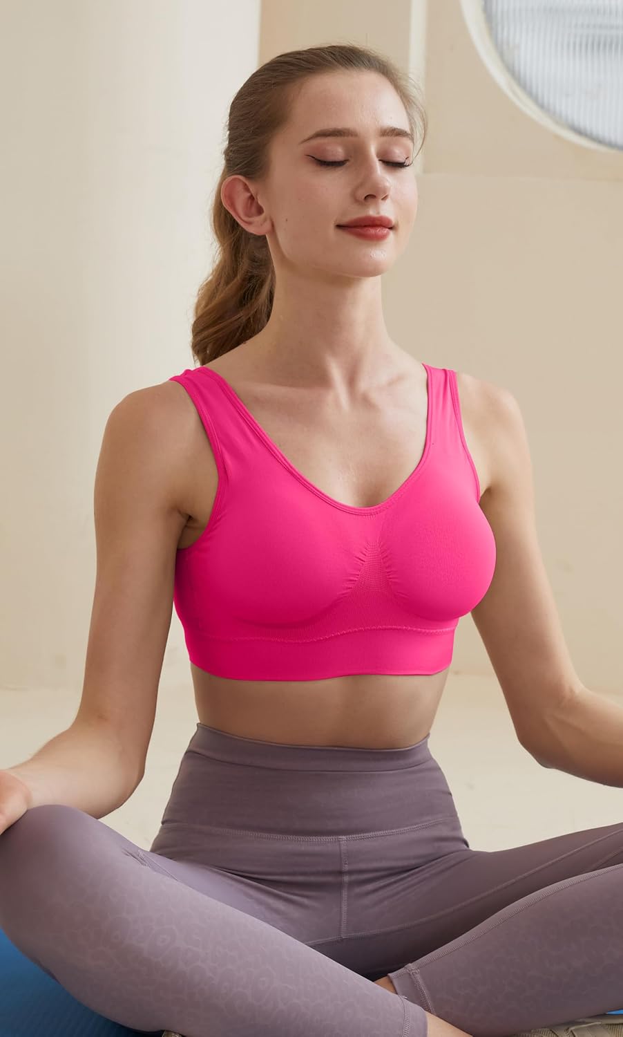 Thumbnail 4 de Memoryee Sports Bras Women 3 Pack Set Plus Size – Non Wired, Padded, Washable