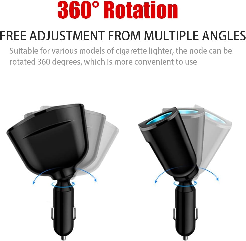 Detalle 2 de Car Cigarette Lighter Splitter 20W PD Fast Charger