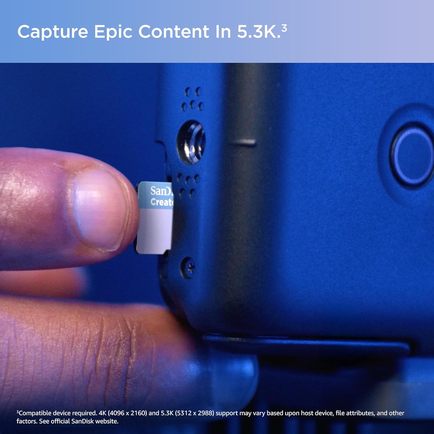Thumbnail 4 de SanDisk Creator microSDXC UHS-II 256 Go avec adaptateur – carte fiable pour smartphone, caméra et drone