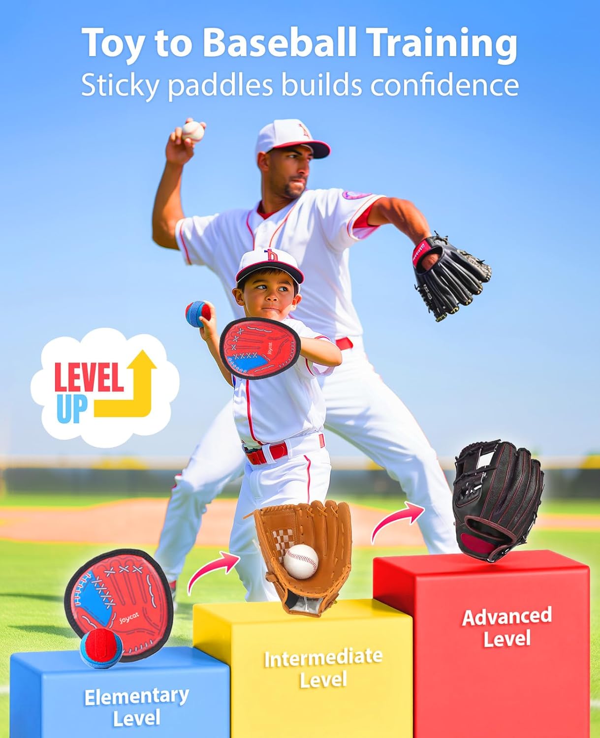 Thumbnail 1 de JoyCat Toss and Catch Game 4-Paddle Set