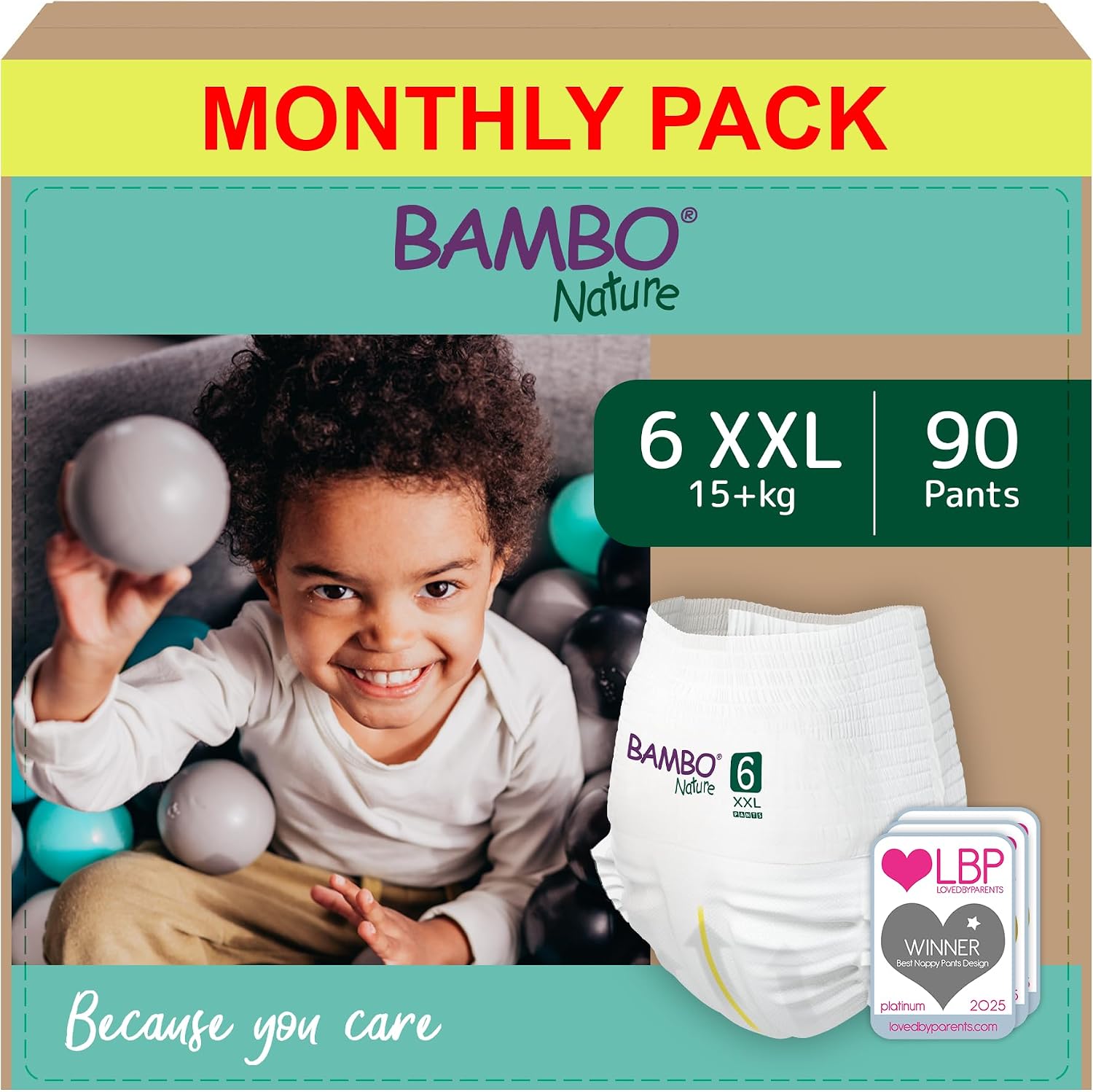 Bambo Nature Premium Training Pants Size 6 (15+ kg) XXL – 90 Pack