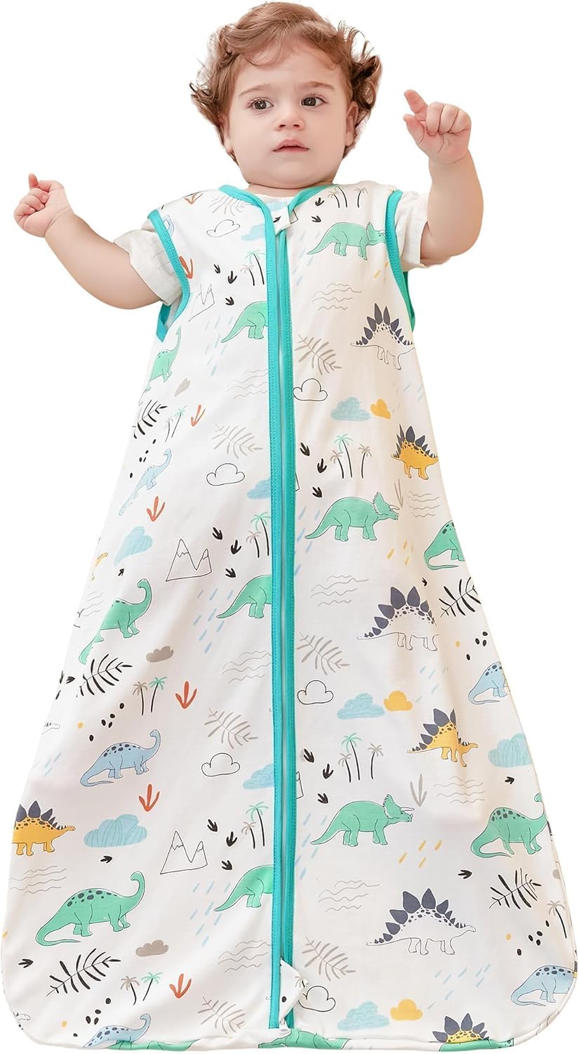 Thumbnail 6 de ZIGJOY Baby Sleeping Bag 0.5 Tog (100% Cotton) Summer Newborn Sleep Sack, Pink & Bunny Flower