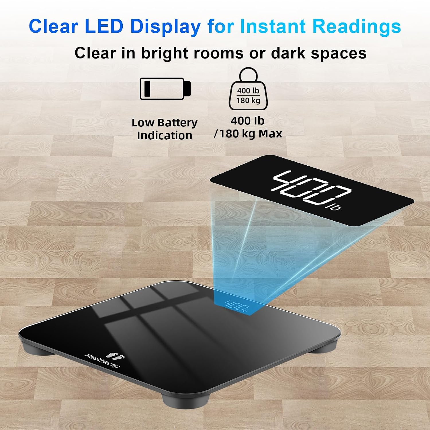 Thumbnail 4 de Digital Bathroom Scale with High-Precision 4-Sensor Readings