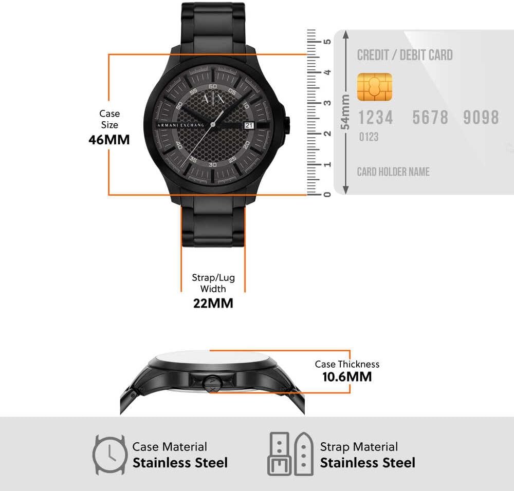 Thumbnail 6 de Armani Exchange Orologio da uomo AX2464: cassa 46 mm in acciaio con cinturino galvanico