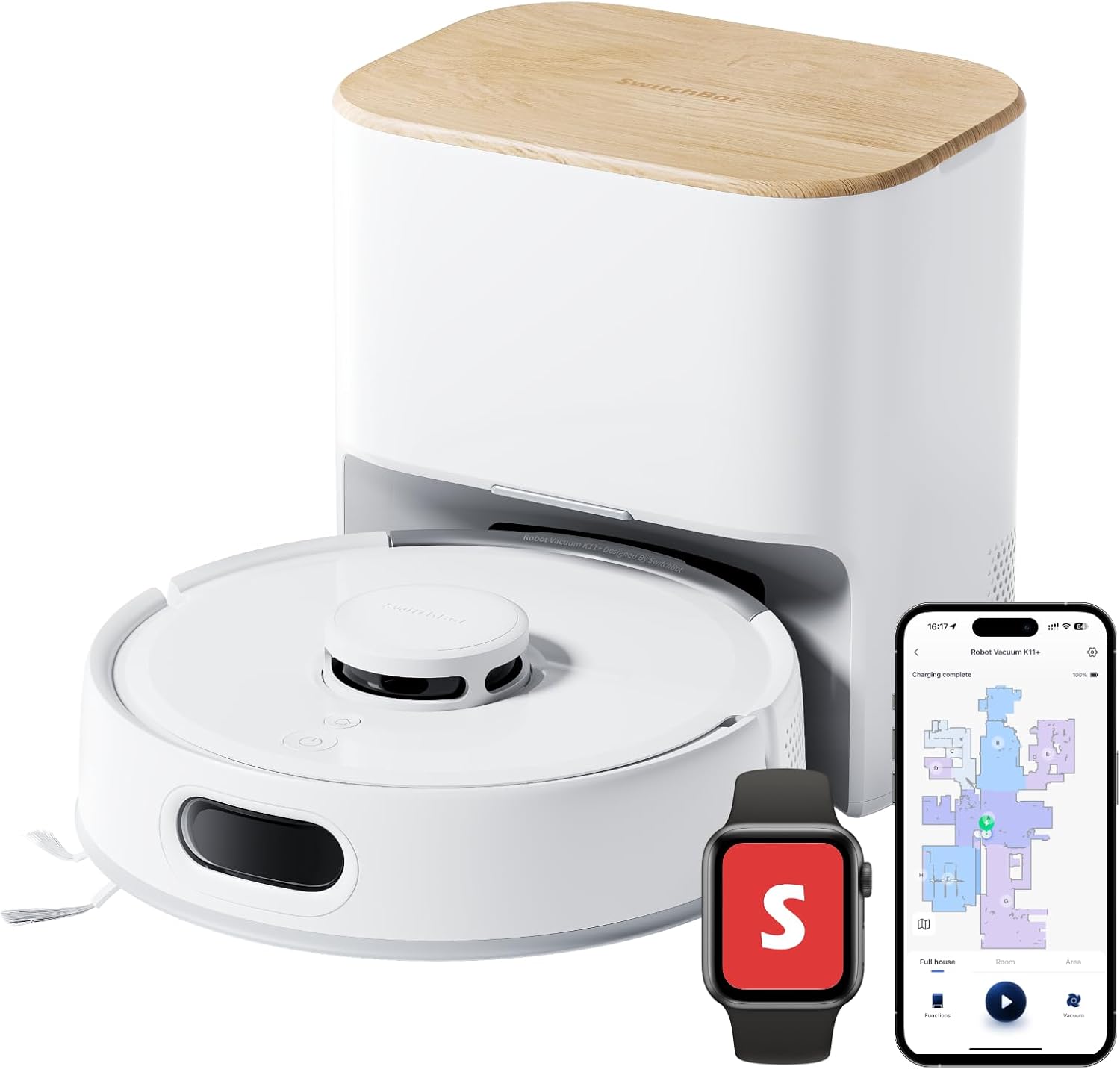 Detalle de SwitchBot K11+ Saugroboter mit 6000 Pa