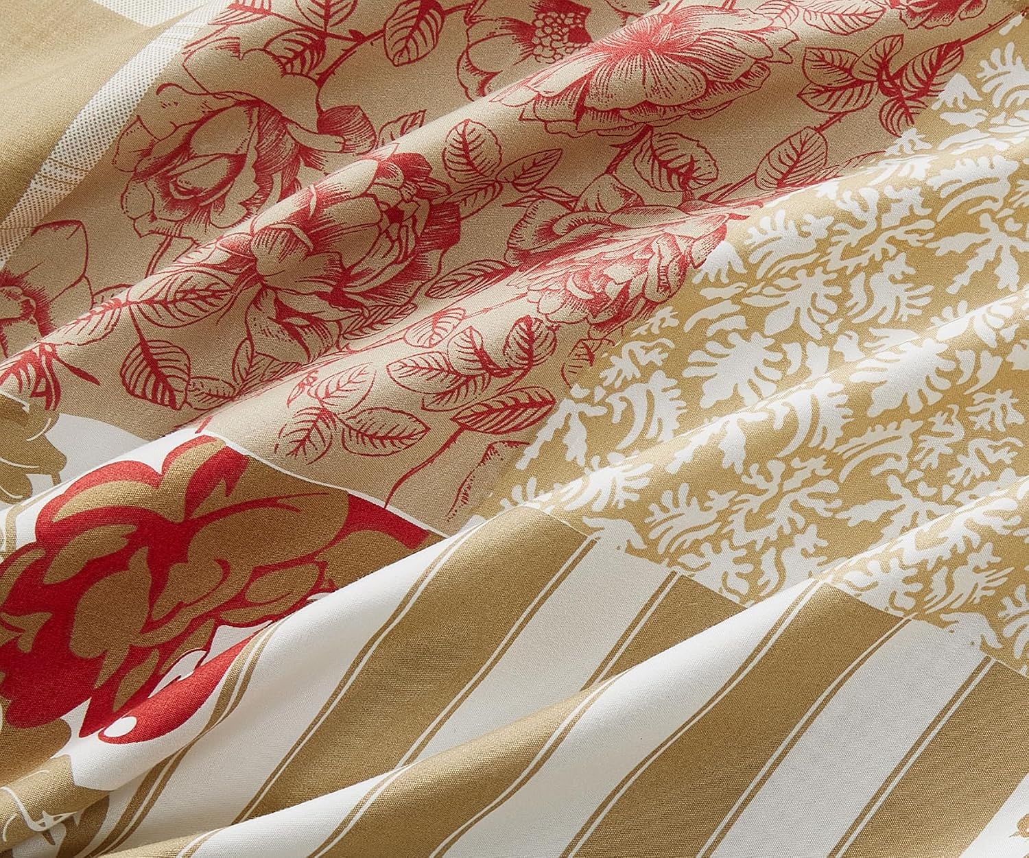 Detalle de Prime Linens Duvet Cover Set, 4 Pcs, Beige, King
