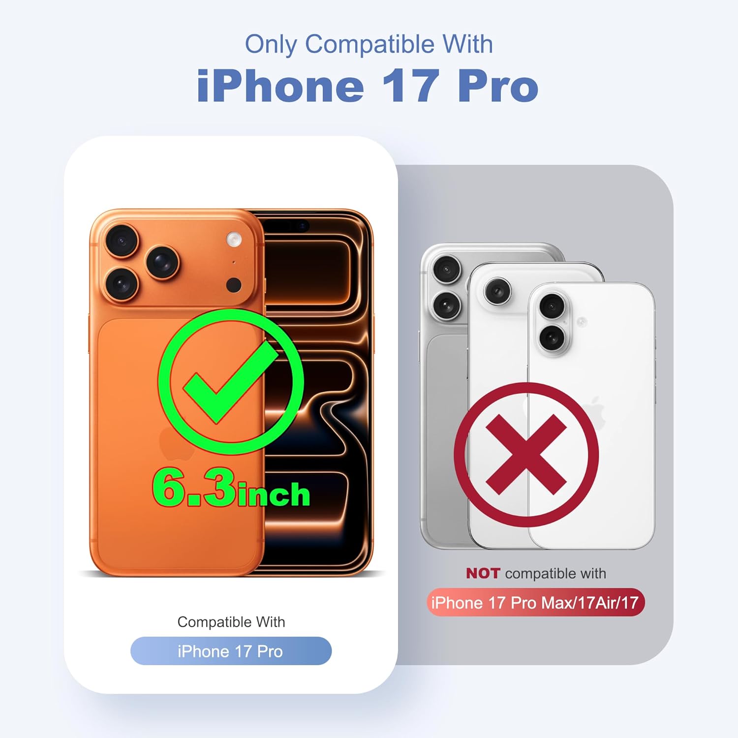 Thumbnail 6 de SKYLMW Magnetic iPhone 17 Pro Case with Invisible Stand — Dark Blue (6.3")