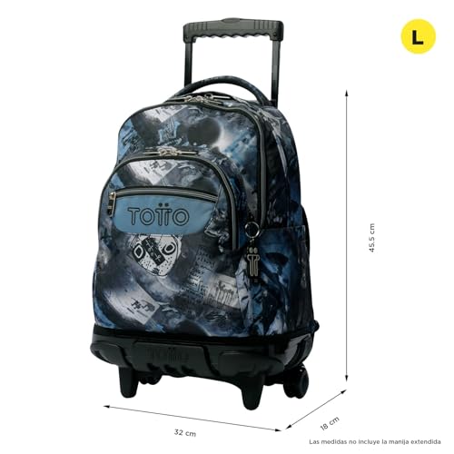 Detalle de Totto Renglones mochila escolar con ruedas 26,21 L